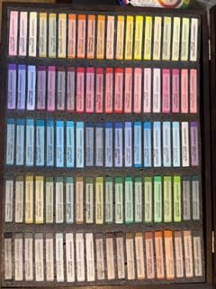 COLOUR BLOCK Soft Pastels for Artists - 100 Colors Square Chalk Pastels Set in Wooden Box - Vibrant Pigments Art Kit for Painting, Drawing, Sketching, Hobbyists customer photo 2