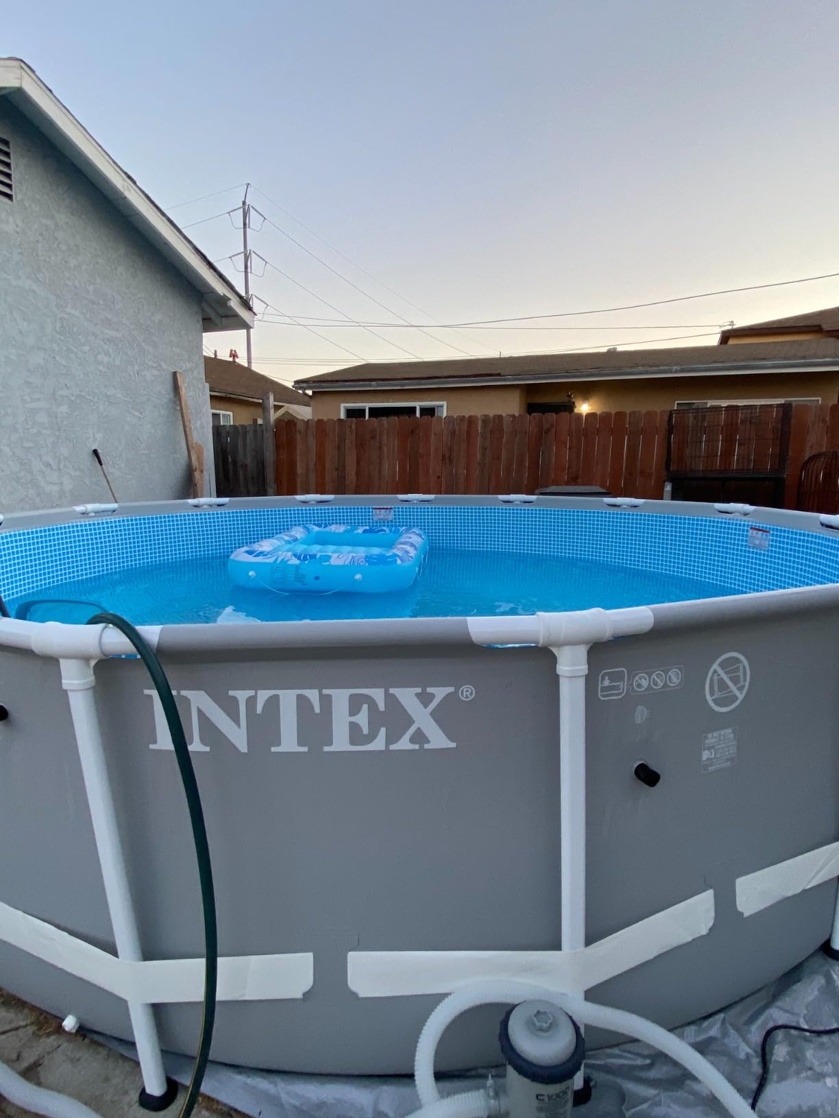 Intex 26723EH Prism Frame Premium Above Ground Swimming Pool Set: 15ft x 42in - Includes 1000 GPH Cartridge Filter Pump - Removable Ladder - Pool Cover - Ground Cloth customer photo 2