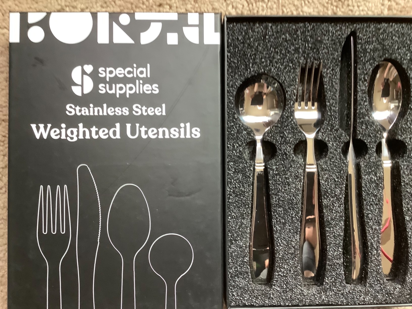Special Supplies Premium Stainless Steel Weighted Silverware for Parkinson's Patients- Weighted Utensils for Tremors and Parkinson's Patients-Wide Non-Slip Grip, Easy to Clean - Flatware for Elderly customer photo 2