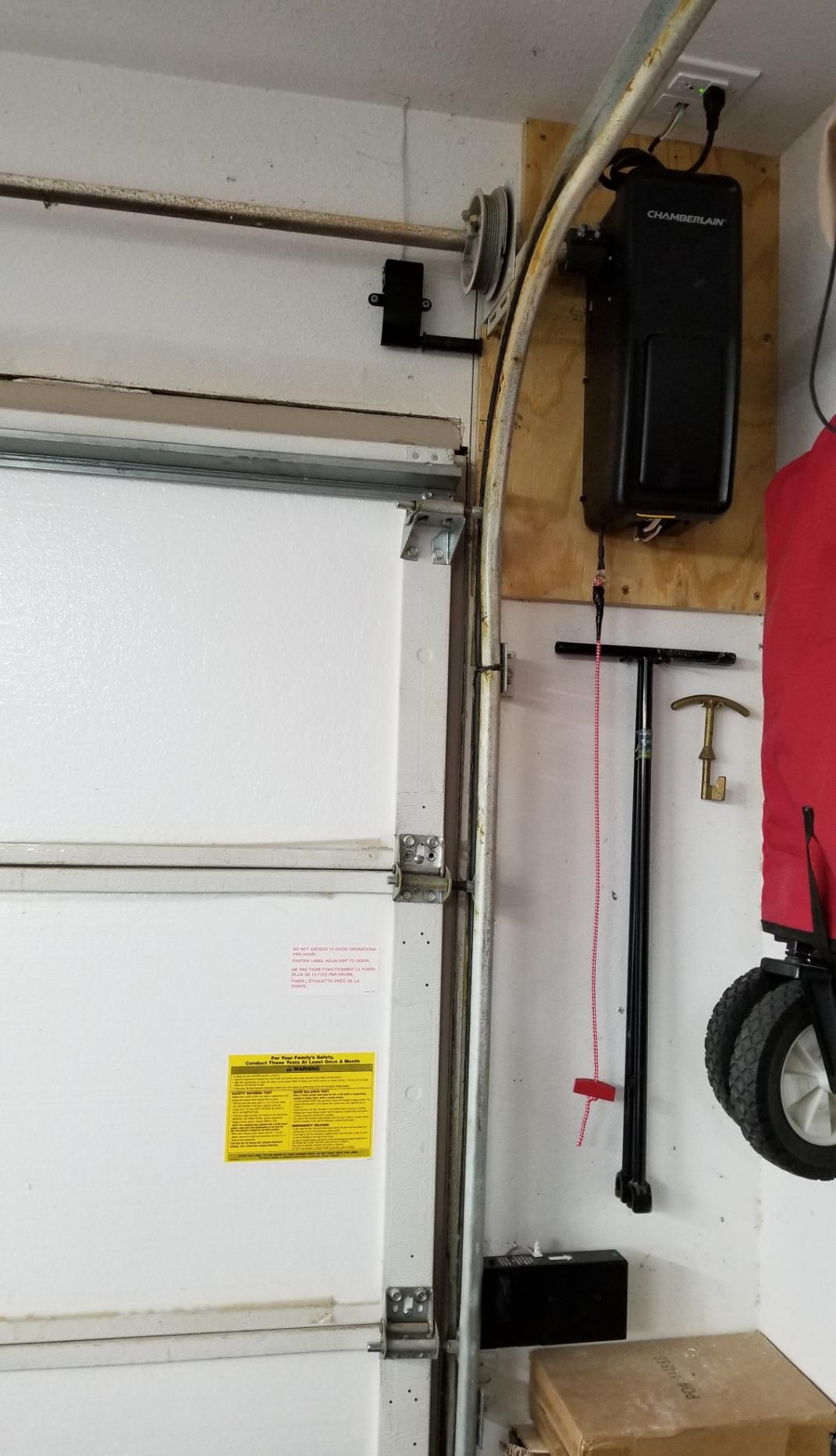 Chamberlain Smart Garage Door Opener - Wall Mounted - myQ Smartphone Controlled - Ultra Quiet Space Saving Direct Drive, Model RJO20 customer photo 2