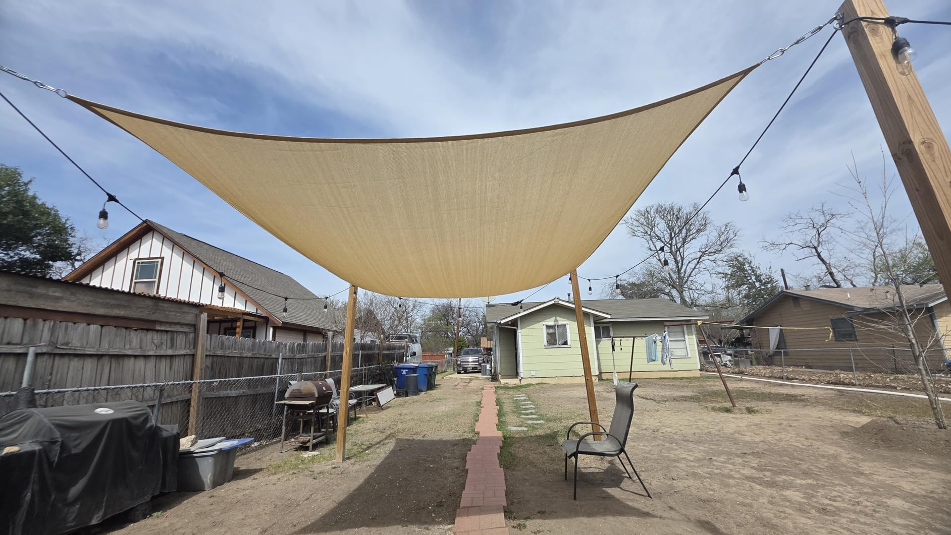 SUNNY GUARD Sun Shade Sail 10' x 13' Rectangle Sand UV Block Sunshade for Backyard Yard Deck Patio Garden Outdoor Activities and Facility(We Make Custom Size) customer photo 1