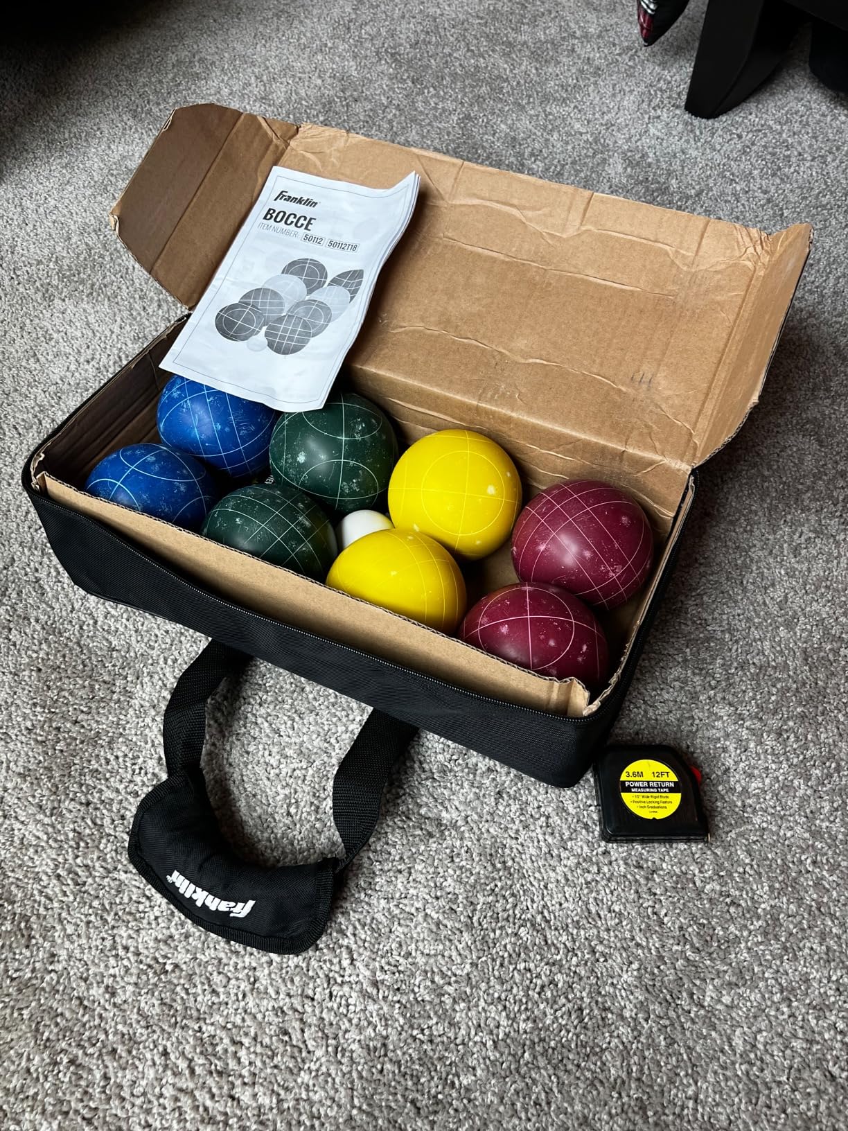 Franklin Sports Bocce Ball Set - 8 All Weather Bocce Balls and 1 Pallino - Beach, Backyard Lawn or Outdoor Party Game - Professional, American, and Starter Set Options customer photo 1
