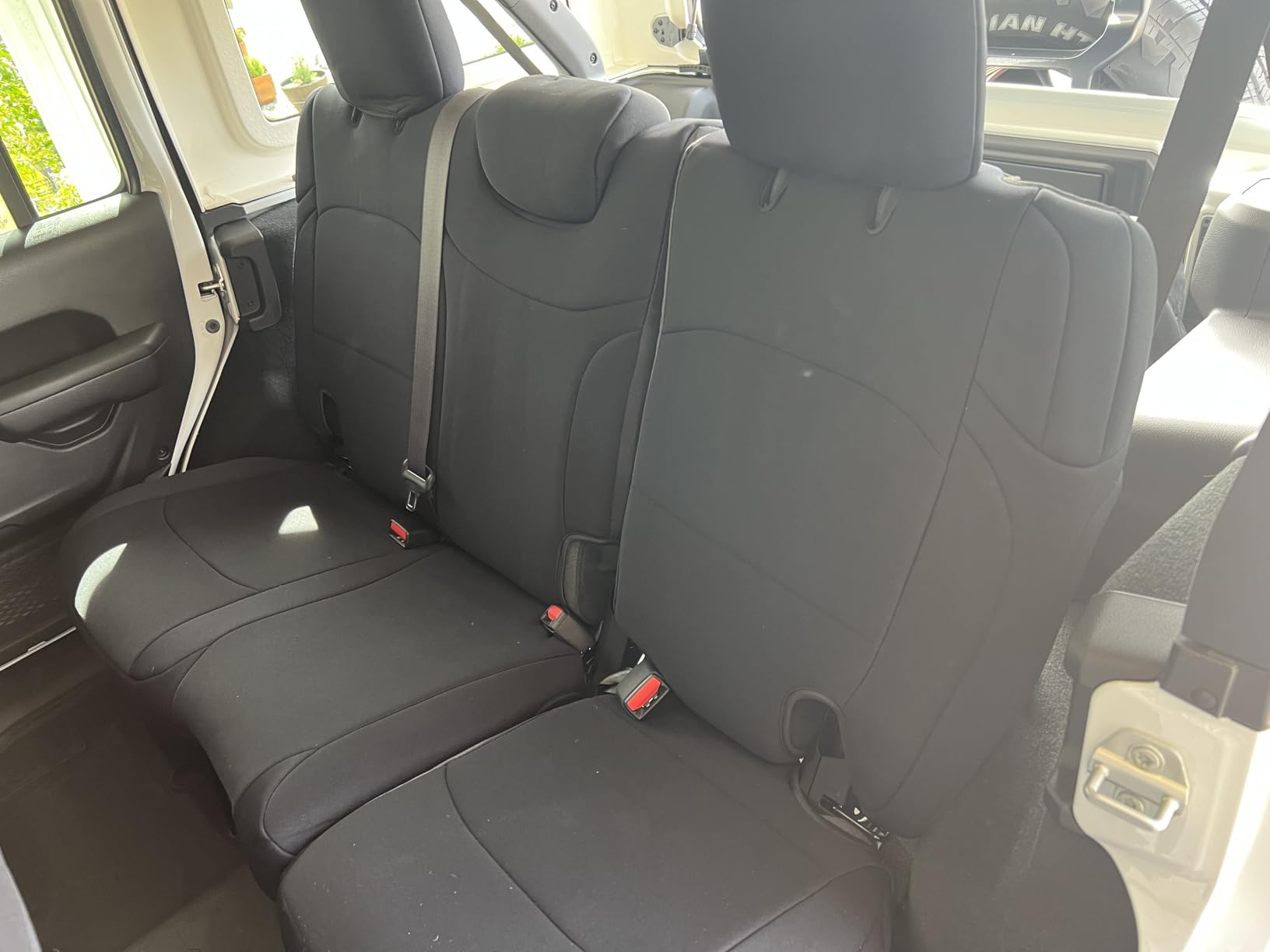 Rough Country Neoprene Seat Covers for Jeep Wrangler JL 4-Door (2018-2024) w/No Rear Arm Rest - Waterproof & UV Resistant, Foam Padded, Front & Rear Seat Cover Set customer photo 2