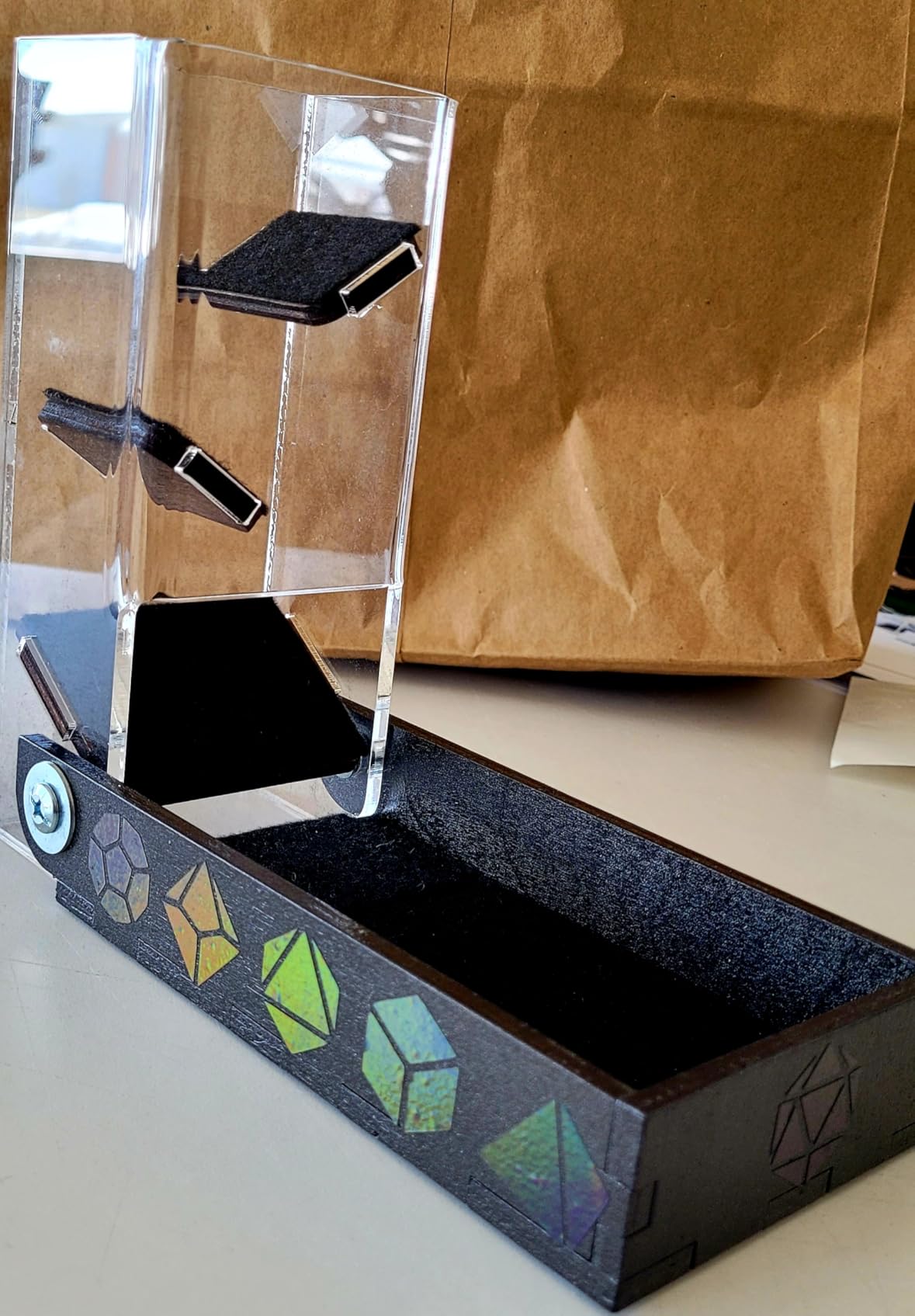 C4Labs Travel Portable Draw Bridge Dice Tower - Walnut customer photo 1