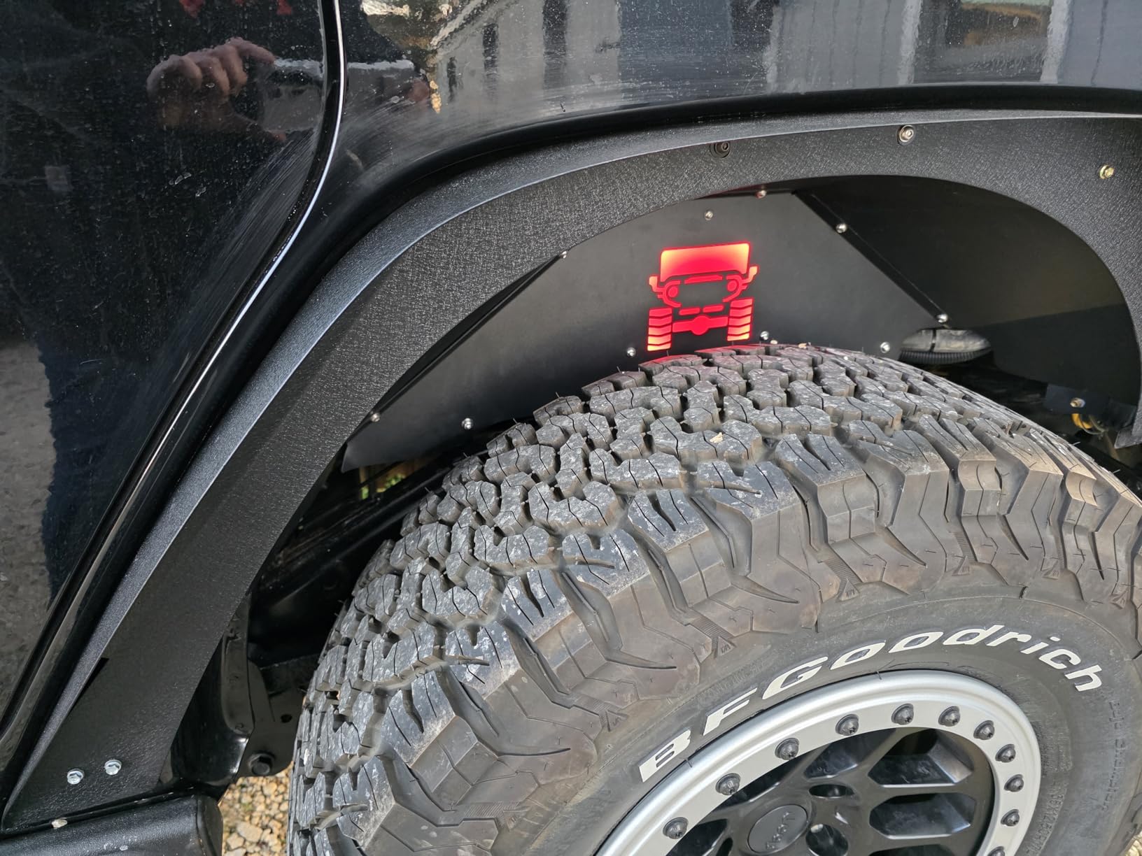 OEDRO Flat Front & Rear Fender Flares Compatible with 2007-2018 Jeep Wrangler JK & JKU Unlimited, 4 PCS Off-Road Steel Liner Set, Fenders for Jeep JK customer photo 2