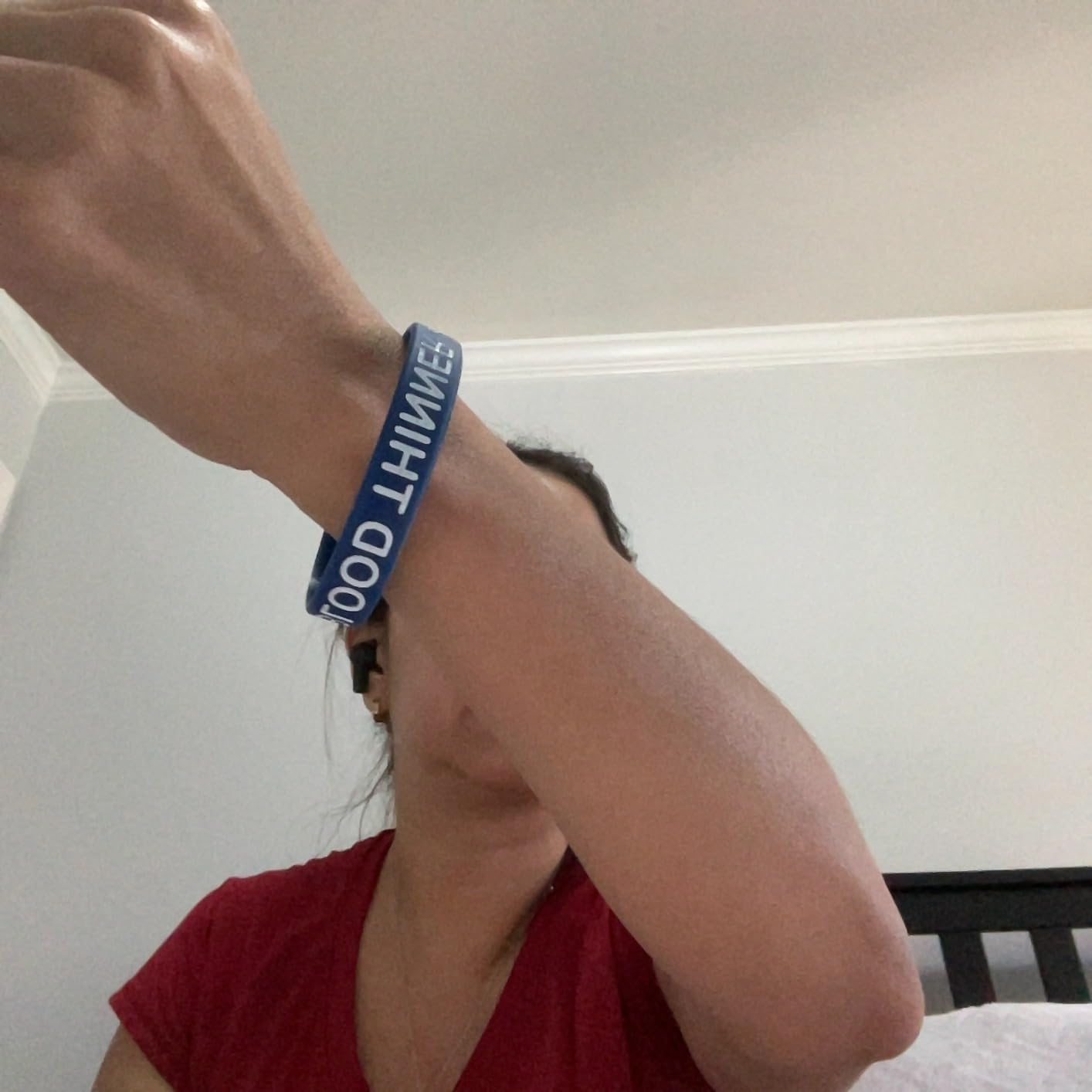 JOYID Blood THINNER Diabetic Type 1/2 Rubber Medical Alert ID Emergency Bracelet Warning Wristband Bracelets customer photo 2