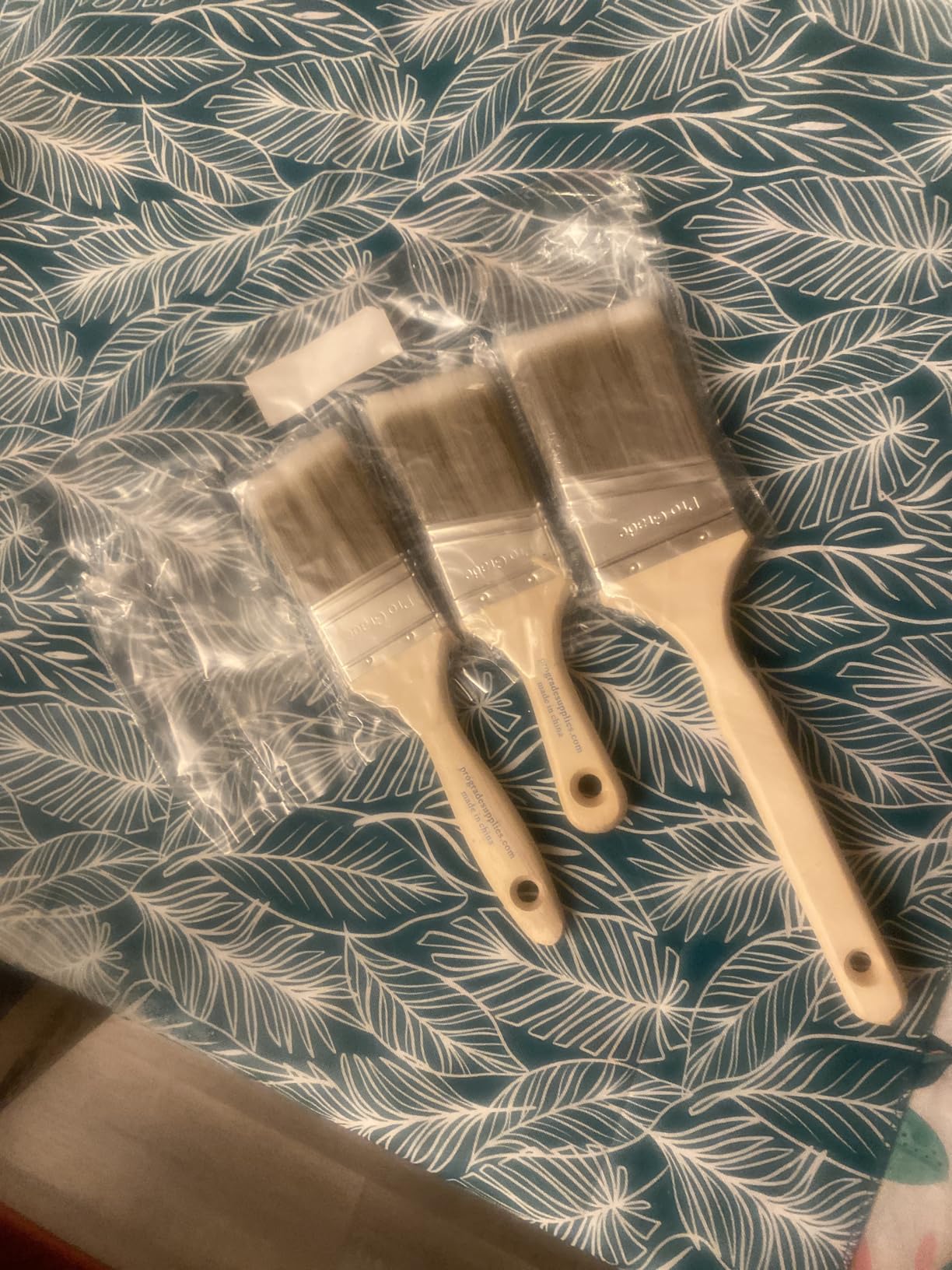 Pro Grade Paint Brushes, 5-Piece Paint Brush Set: Flat & Angle Brushes for Latex and Oil Paints, Stains, Interior & Exterior Home Improvement customer photo 2