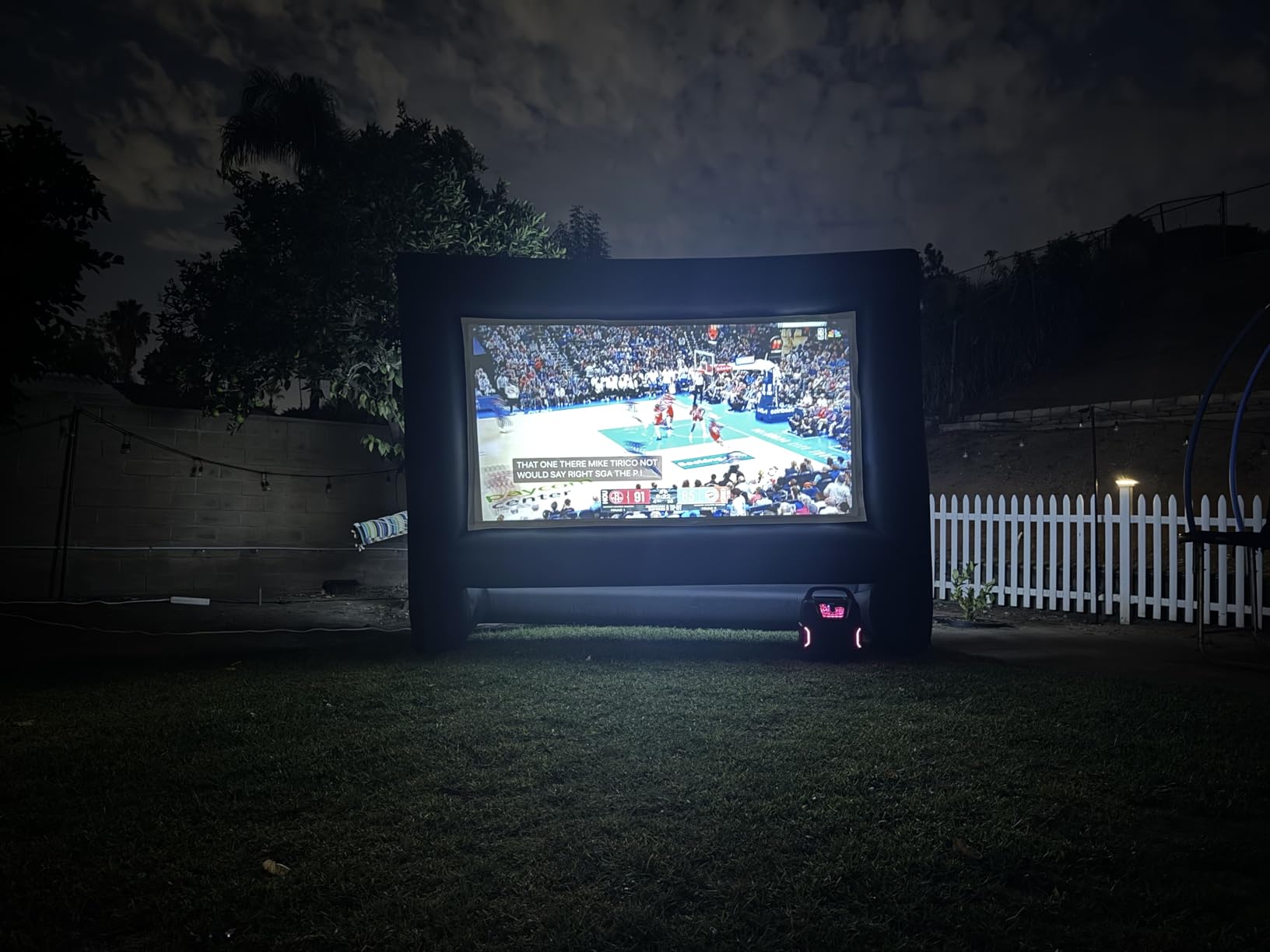 16ft Inflatable Movie Screen Outdoor Projector Screen with Air Blower Storage Bag - Front/Rear Projection, Easy Set Up Blow Up Screen for Backyard Movie Night, Theme Parties, Celebrations customer photo 1
