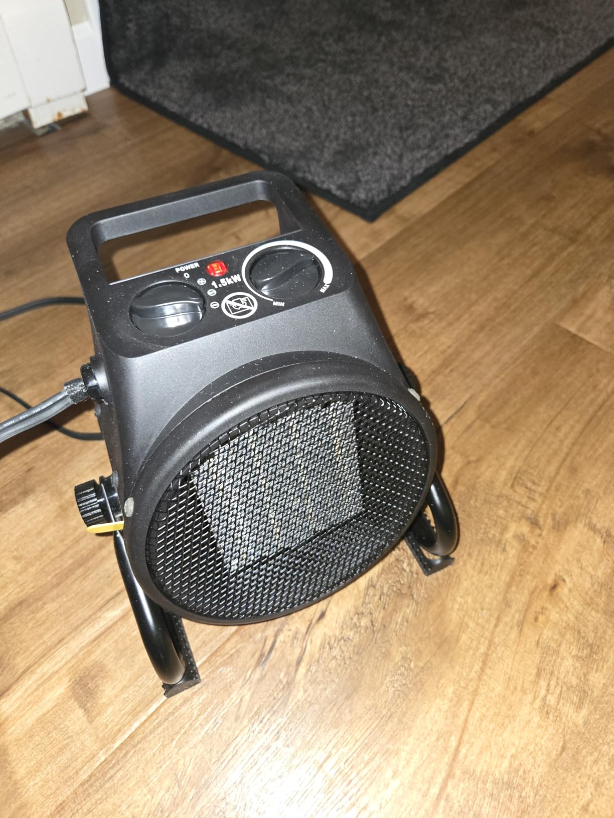 Dura Heat EUH1465 Electric Forced Air Heater with Pivoting Base 5,120 BTU, Yellow customer photo 1