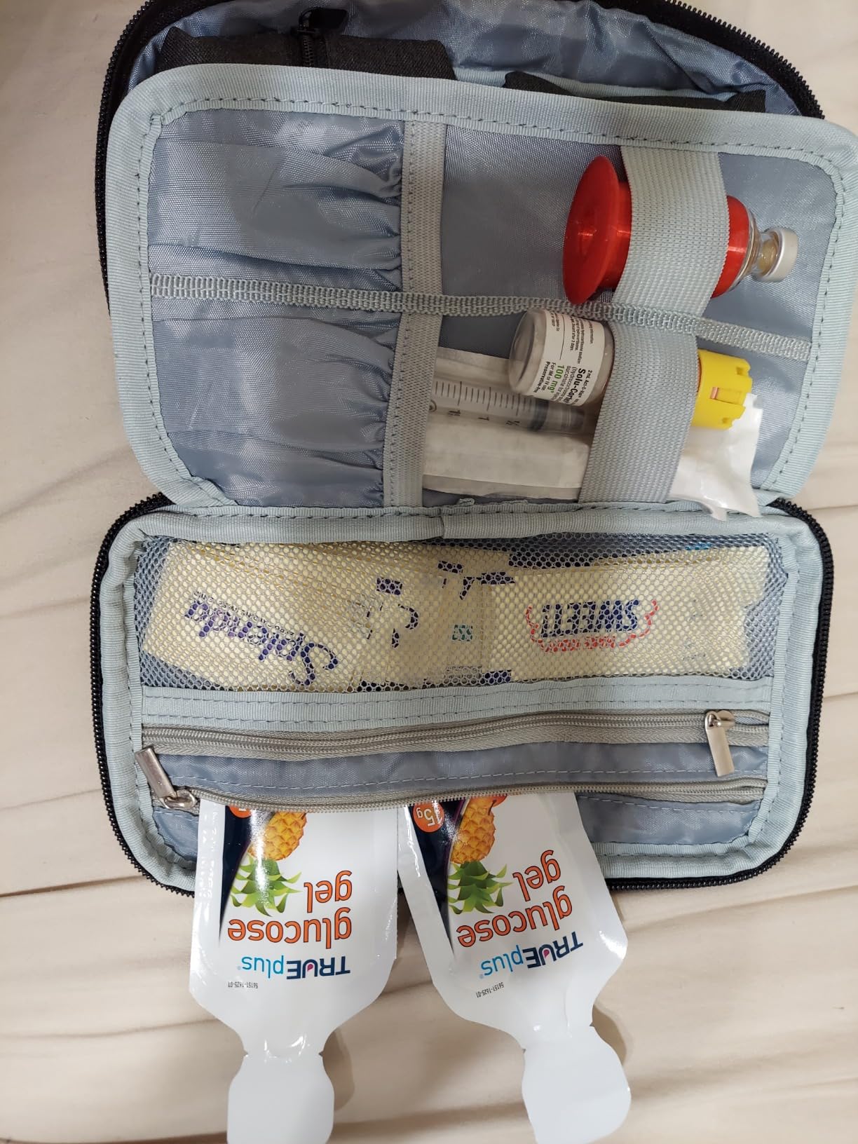 LUXJA Diabetic Supplies Travel Case, Storage Bag for Glucose Meter and Other Diabetic Supplies (Bag Only), Purple customer photo 1