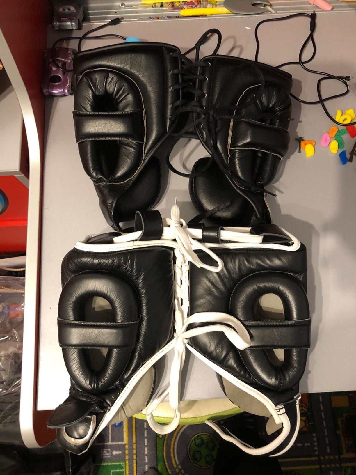 TITLE Boxing Leather Sparring Headgear - MMA & Muay Thai Protection customer photo 1