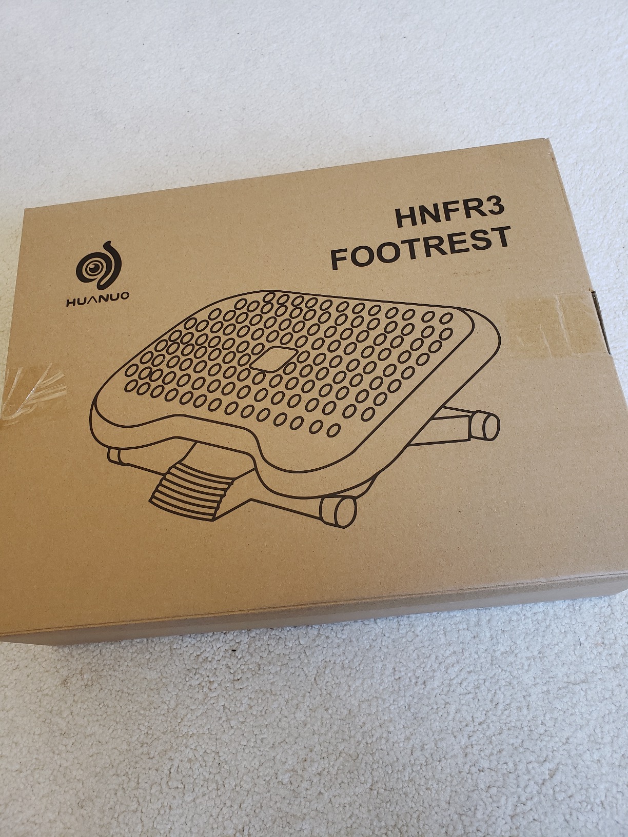 HUANUO Adjustable Foot Rest for Under Desk with Massage Surface and Tilt | 3 height=
