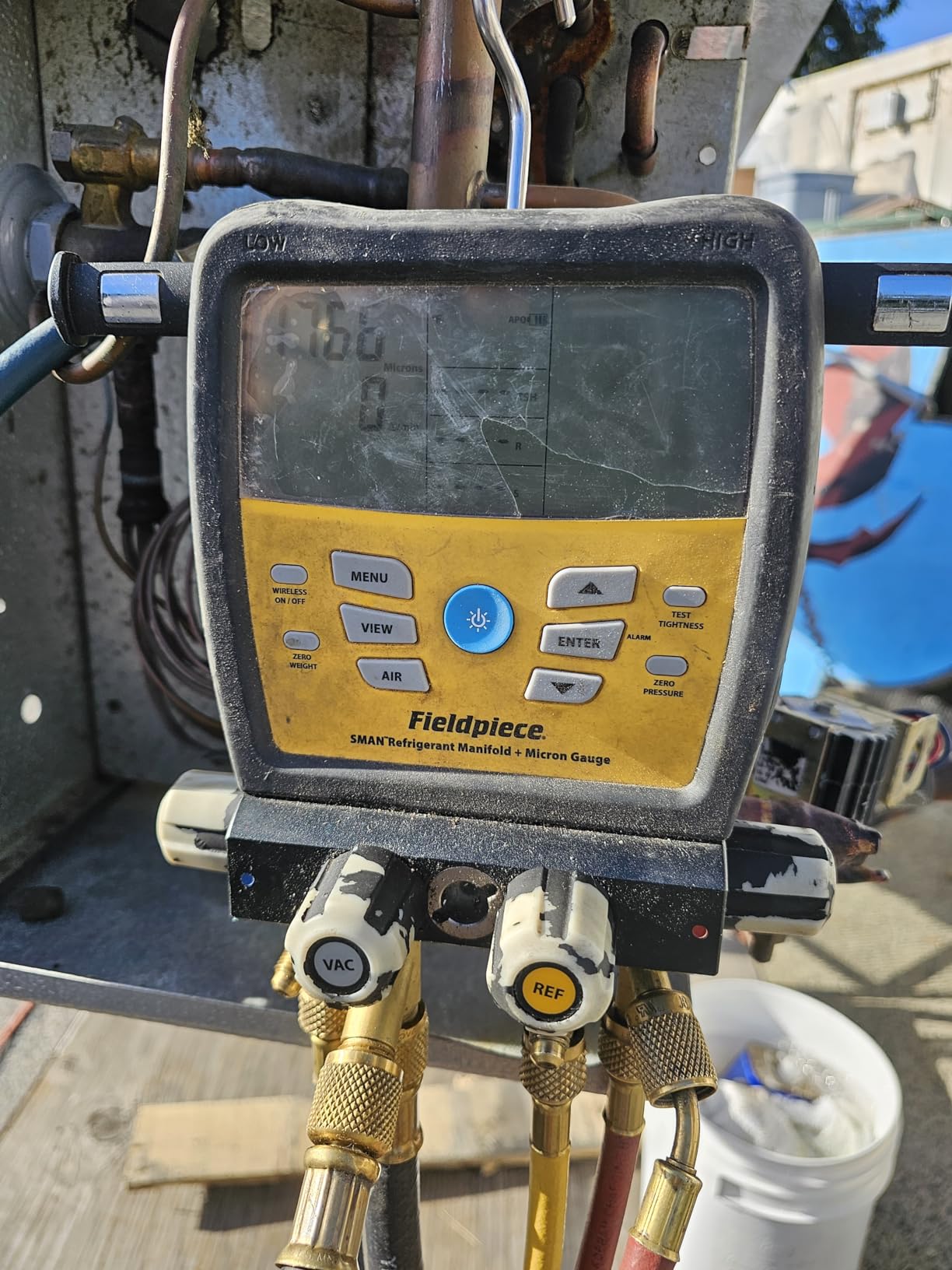 VIVOHOME 110V 1/2 HP 5 CFM Dual Stage Rotary Vane HVAC Air Vacuum Pump with Oil Bottle customer photo 2