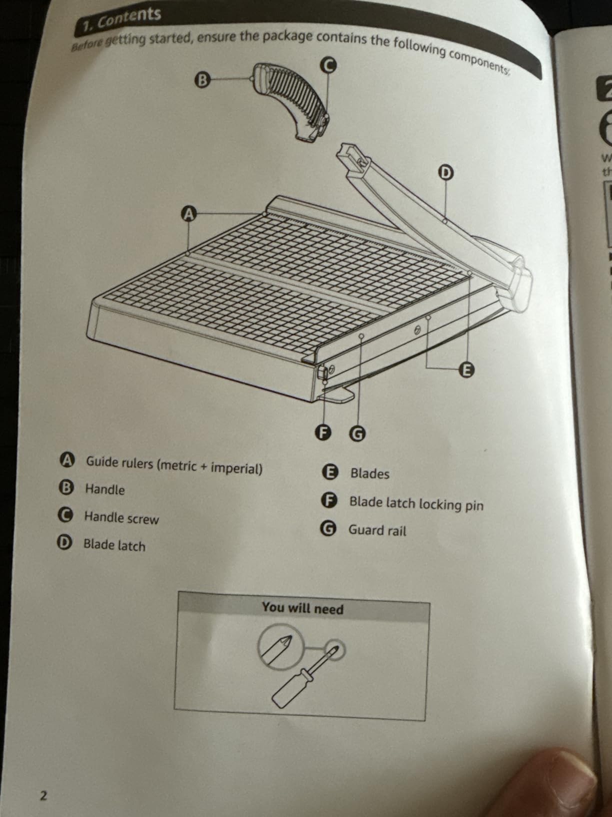 Amazon Basics Paper Trimmer Cutter for Office and Crafts, Heavy-Duty, Portable Guillotine Paper Cutter, 15-Inch, 10-Sheet Cardstock for Photos customer photo 2