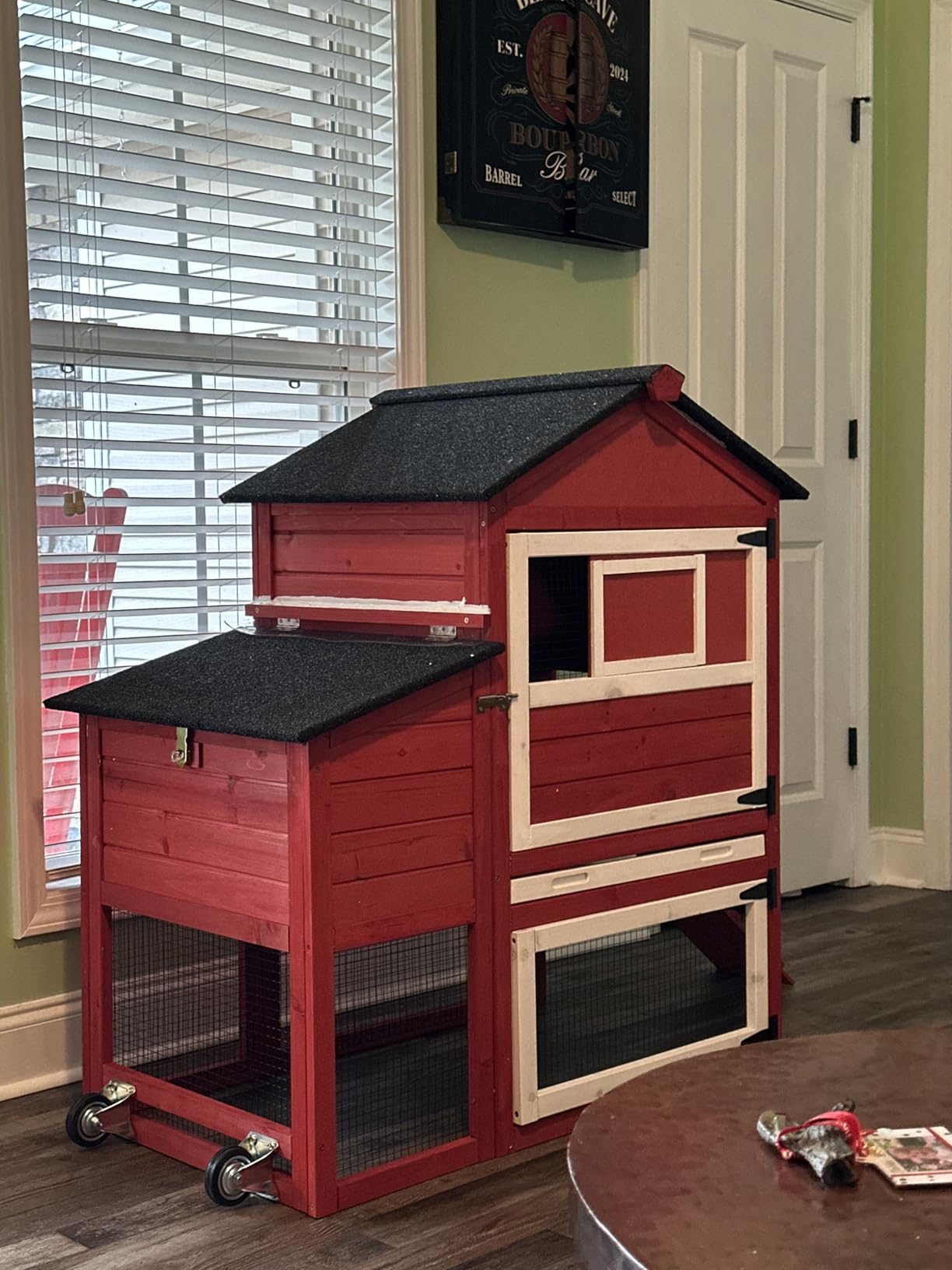 Aivituvin Chicken Coop for 2 Chickens, Wooden Duck House Outdoor Hen House Poultry Quail Cage-Expandable Design customer photo 2