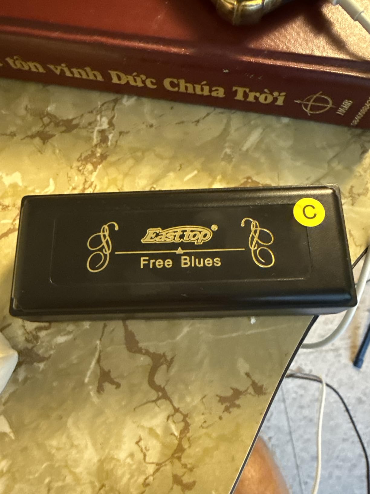 East top Harmonica Set for Beginners, 7 Keys Diatonic Mouth Organ with Case, A, B, C, D, E, F, G, Professional, Bronze Reed, Polished Finish customer photo 2