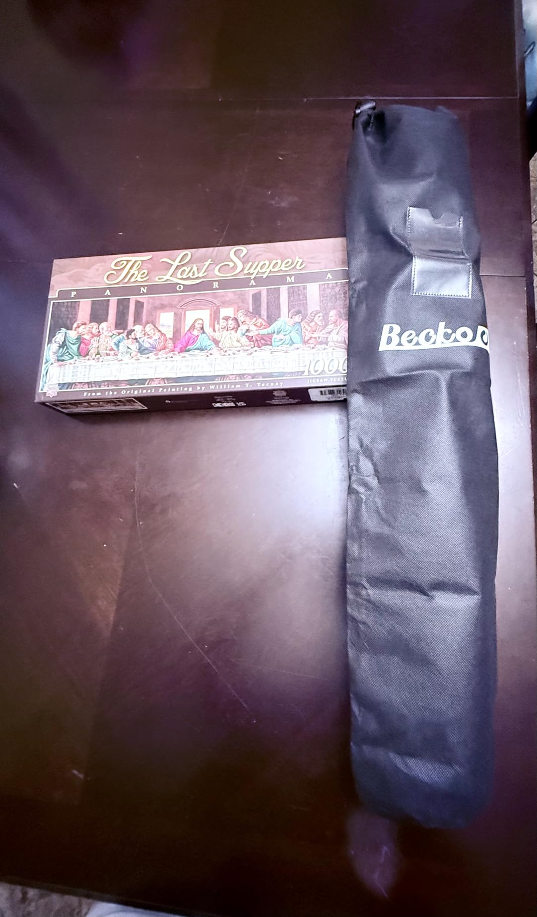 Becko US Puzzle Mat Roll Up with Drawstring Storage Bag, Felt Rollup Mat for Easy Transport & Storage, Portable Puzzle Board Puzzles Saver Keeper for Jigsaw Puzzles Up to 1500 Pieces customer photo 1