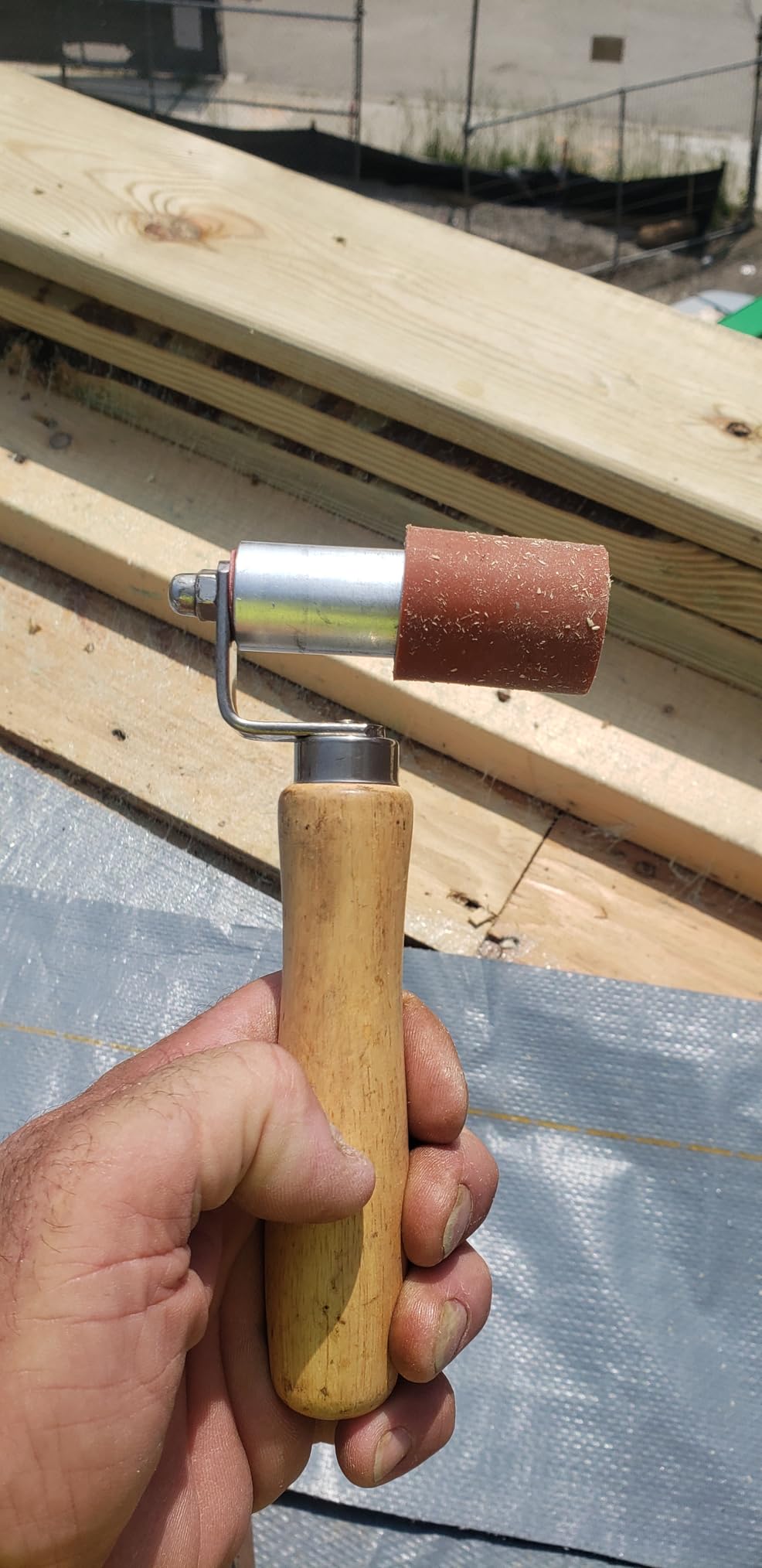 1-3/4 Inch Professional Heavy Duty 45mm Silicone Seam Roller for PVC/TPO/EPDM Roofing Vinyl Decking Membrane and Tarpaulin Banner Welding, Automotive Audio Sound Deadening Silicone Hand Roller customer photo 2