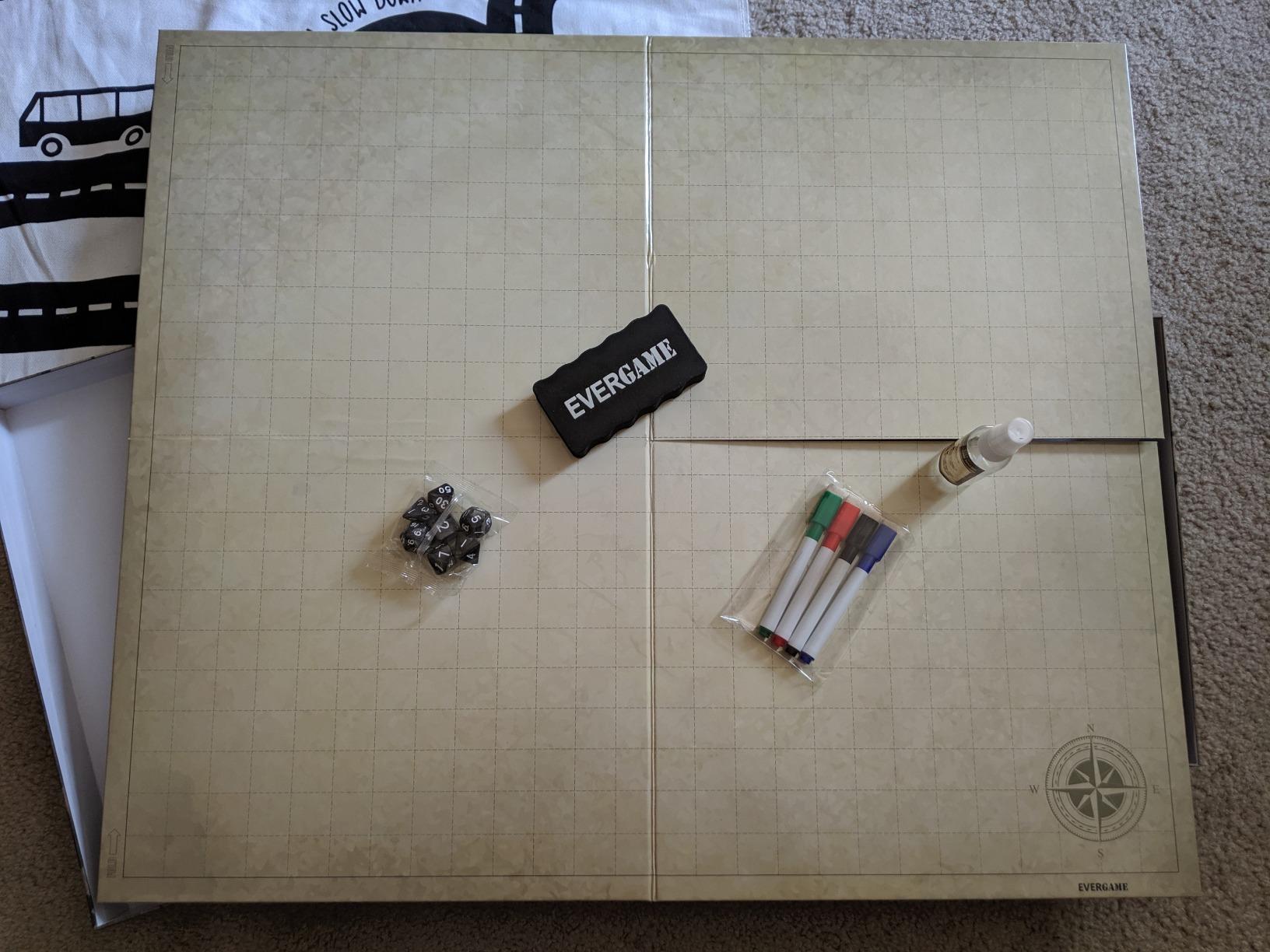 Dungeons & Dragons Game Mat - 23x27 - Ultimate DND Board Game Map w/Dice Set - Double-Sided w/Hex & Square Grid - Epic Role Playing Gaming Experience customer photo 2