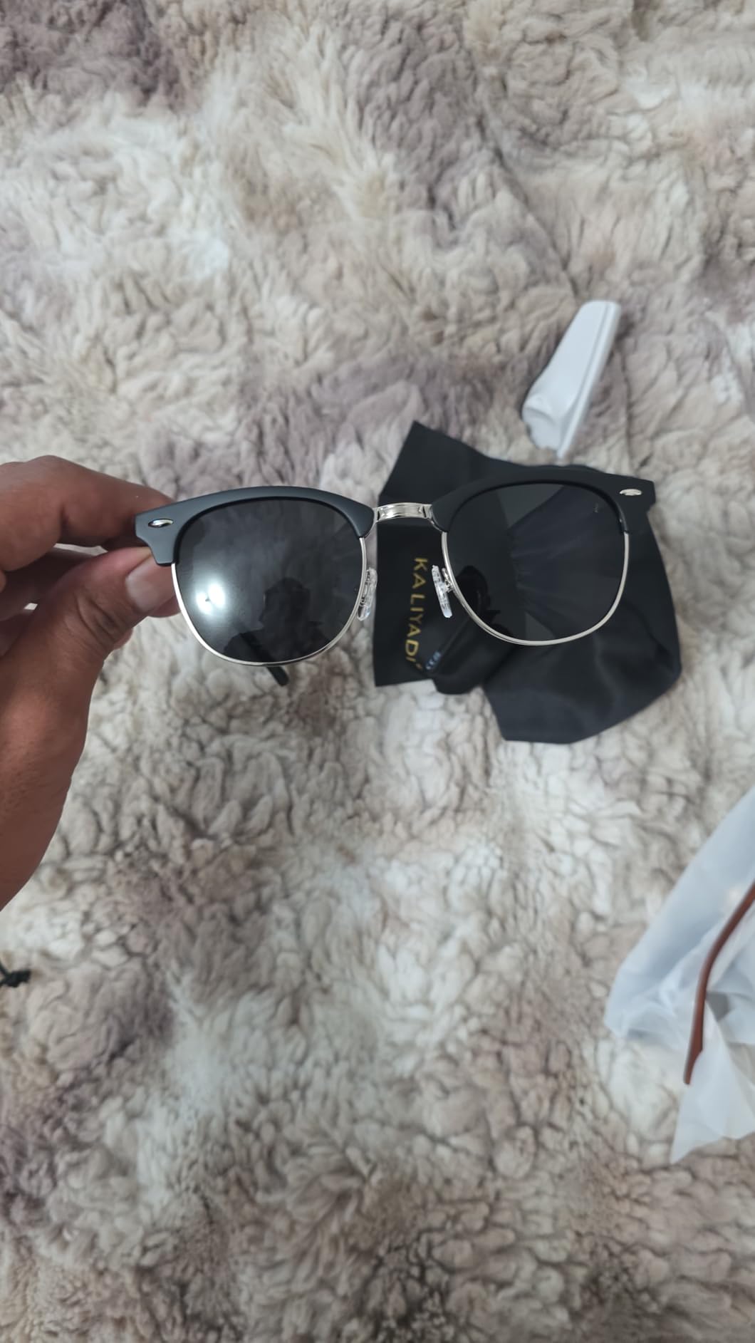 Polarized Sunglasses for Men and Women Semi-Rimless Frame Driving Sun glasses UV Blocking customer photo 1