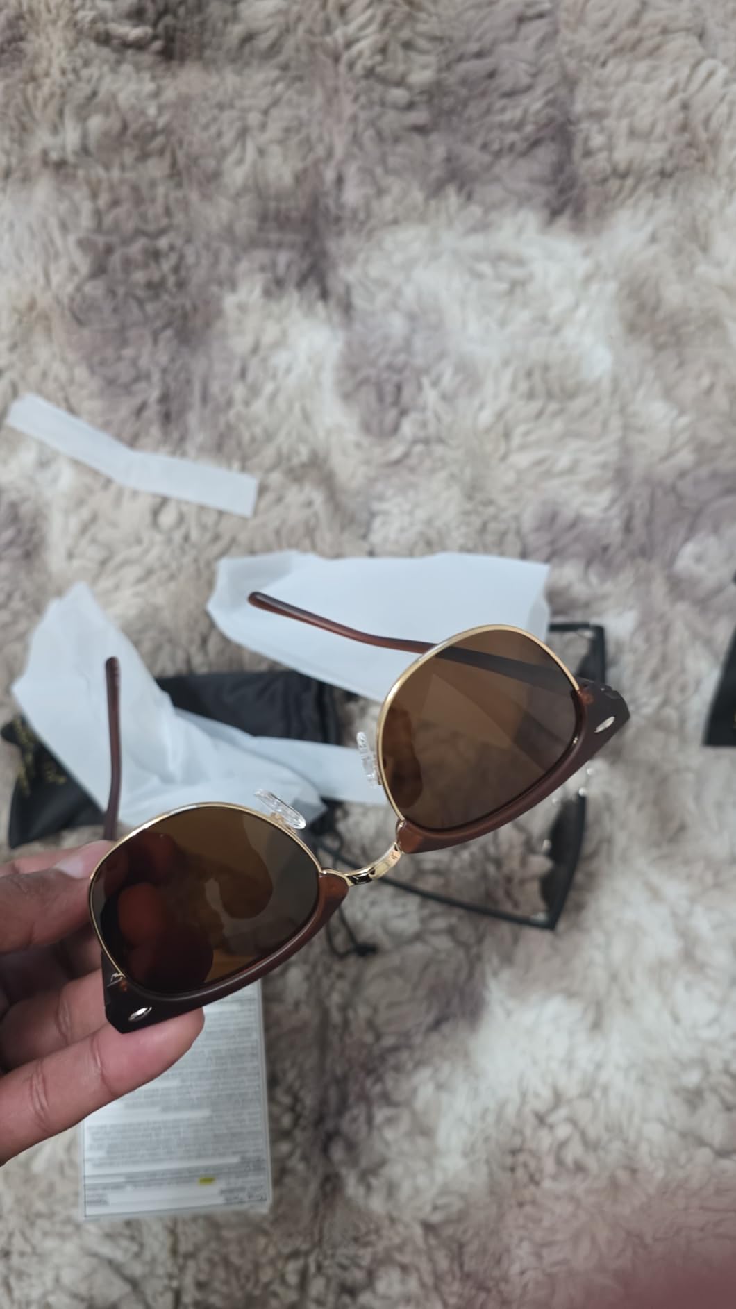 Polarized Sunglasses for Men and Women Semi-Rimless Frame Driving Sun glasses UV Blocking customer photo 2