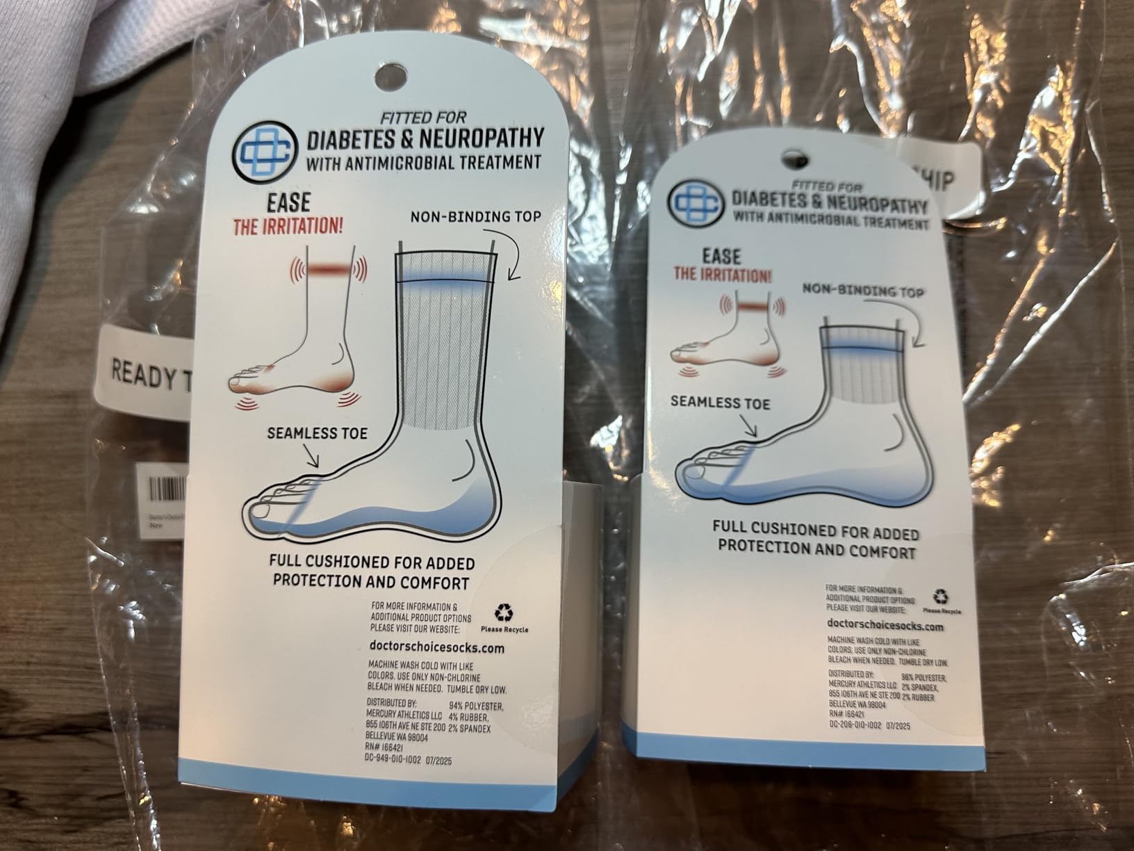 Doctor's Choice Diabetic Socks for Men, Seamless Socks with Non Binding Top, 4 Pairs, Large 9-12 & X-Large 13-15 customer photo 2