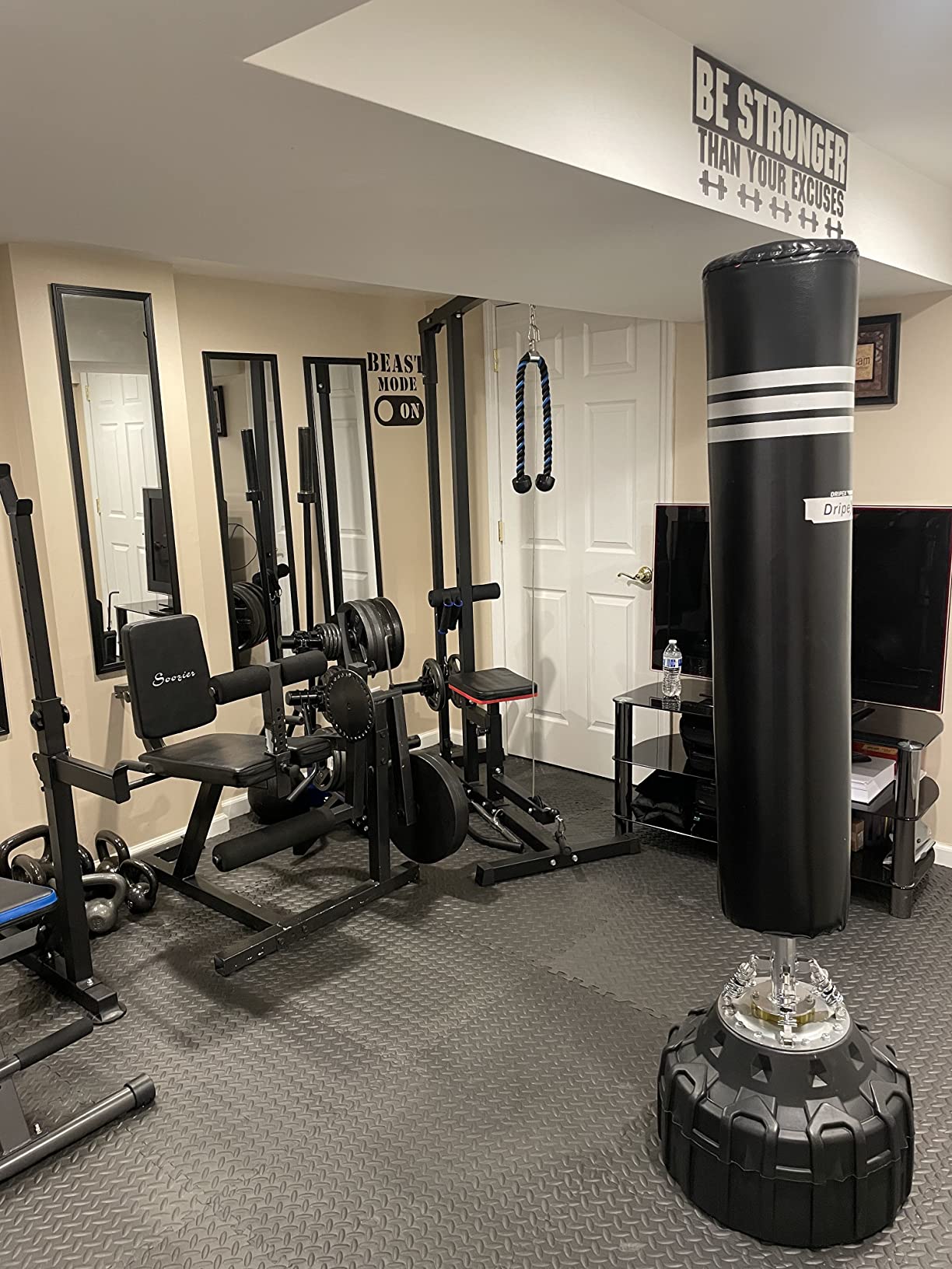 Dripex Freestanding Punching Bag, Heavy Boxing Bag with Stand for Adult Youth - Men Standing Boxing Punch Bag for Home Gym Workout customer photo 2