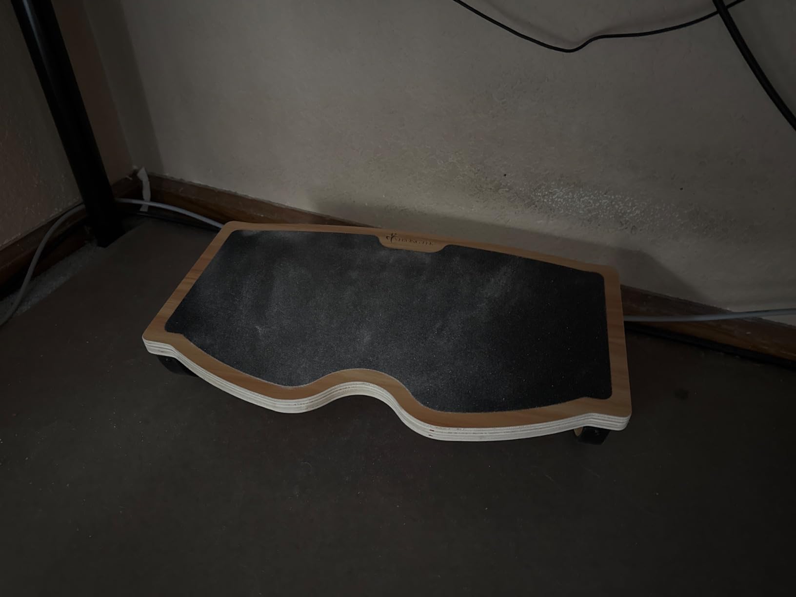 StrongTek Under Desk Footrest, Wooden Rocking Foot Rest, 350lbs, Non-Slip | Standing Desk Use, Ergonomic Foot Stool for Enhanced Circulation, Wide Rocker Balance Board, No Assembly for Office Home customer photo 2