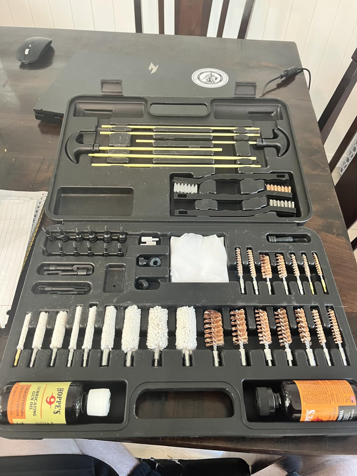 Hoppe's Deluxe Gun Cleaning Kit - 62 Piece Universal Cleaning Kit for Pistols, Rifles, & Shotguns, Includes Oil, Brushes, Rods and More customer photo 2