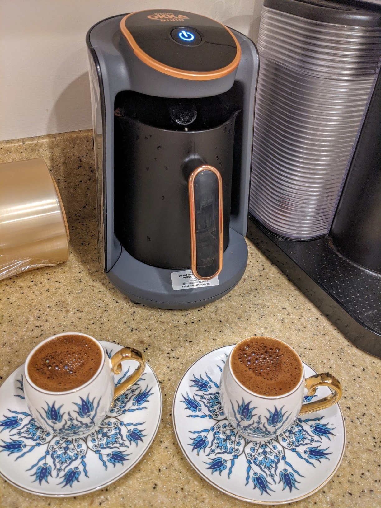 Arzum Okka Minio Automatic Turkish/Greek Coffee Machine, USA 120V UL, 4 cups, Black/Gold customer photo 1