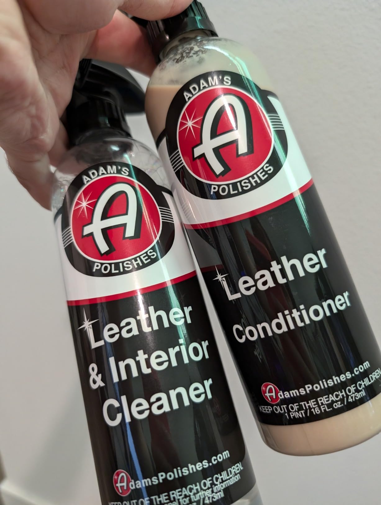 Adam's Polishes Leather Care Kit - Leather Cleaner & Conditioner Car Cleaning Supplies | UV Protection for Interior Accessories Steering Wheel Seat Dash Vinyl Shoe Polish Jacket customer photo 2