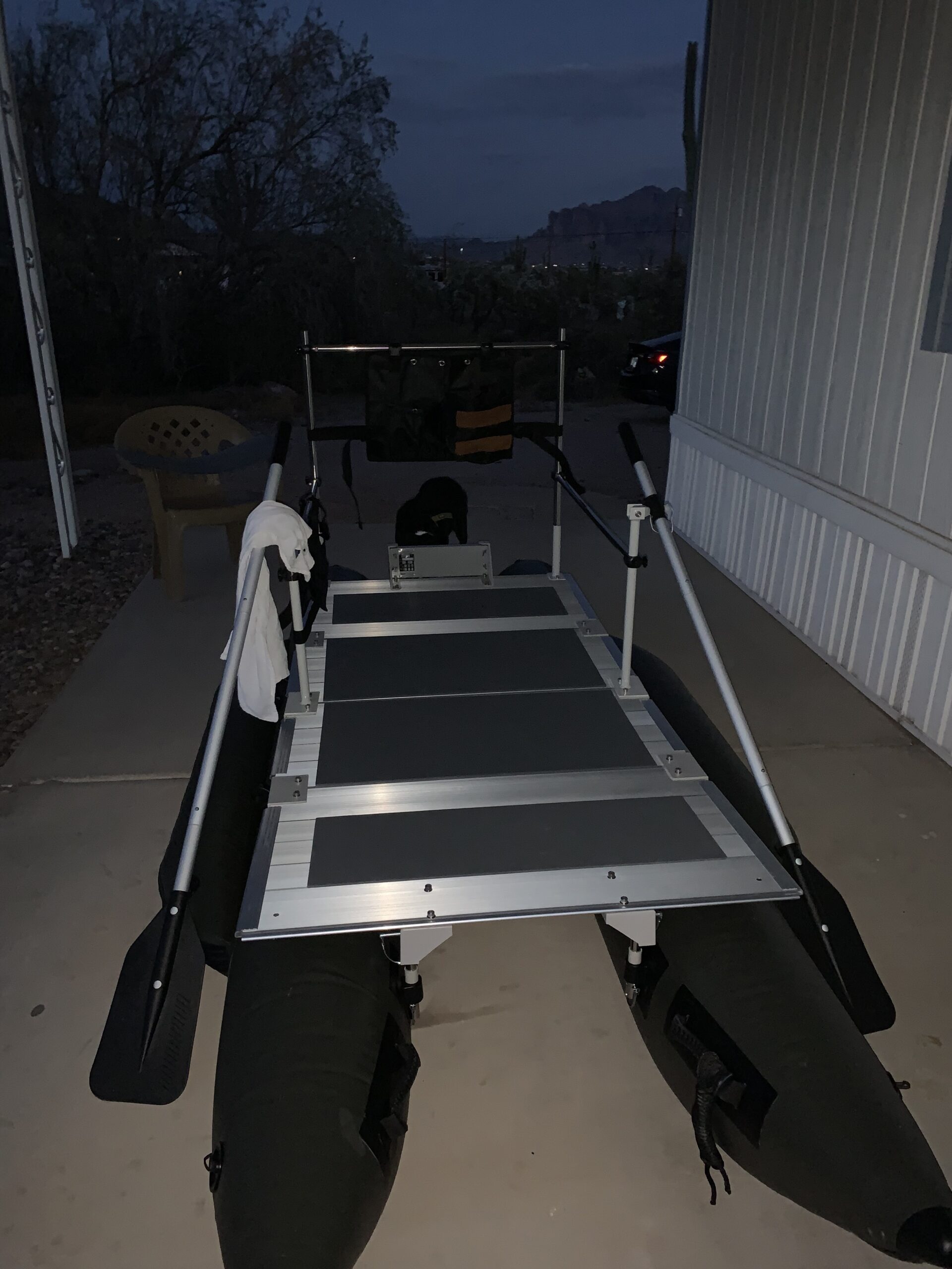 AQUOS 11.5ft / 12.5ft Heavy-Duty for Two Series Inflatable Pontoon Boat with Stainless Steel Guard Bar customer photo 2