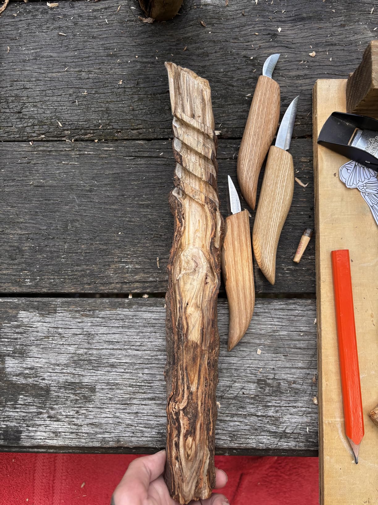 BeaverCraft Wood Carving Knife Kit S15 Whittling Kit for Beginners, Kids - Wood Carving Tools Set with Detail Chip Knife Sloyd Whittling Knives & Leather Strop, Polishing Compound and Tutorials customer photo 1