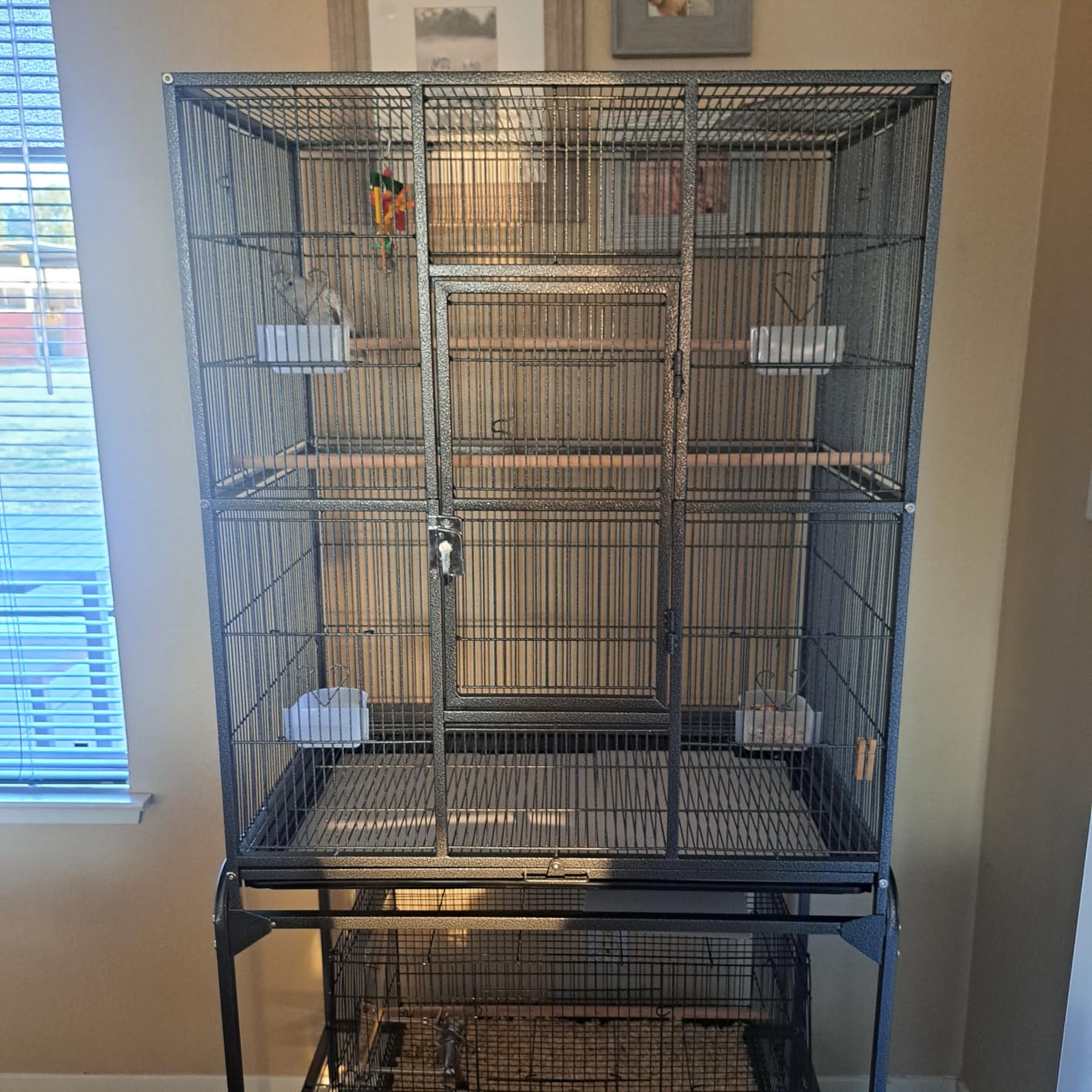 Yaheetech 63-Inch Wrought Iron Construction Rabbit Ferret Chinchilla Adult Rat Sugar Glider Guinea Pig Small Pet Animal Cage with Detachable Stand customer photo 1