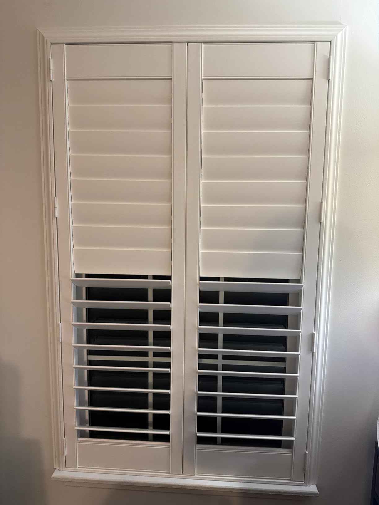 Suncraft Shutters -Plantation Shutters -Custom Made Window Blinds - No Front Tilt Rod - Easy DIY Installation - Interior Plantation Shutters -Privacy Blinds for Kitchen, Bath, Bedroom customer photo 1