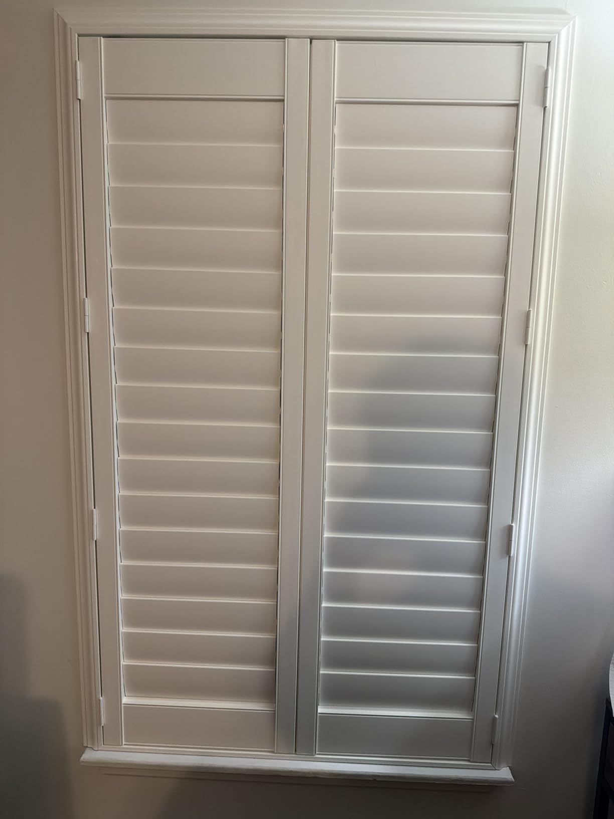 Suncraft Shutters -Plantation Shutters -Custom Made Window Blinds - No Front Tilt Rod - Easy DIY Installation - Interior Plantation Shutters -Privacy Blinds for Kitchen, Bath, Bedroom customer photo 2