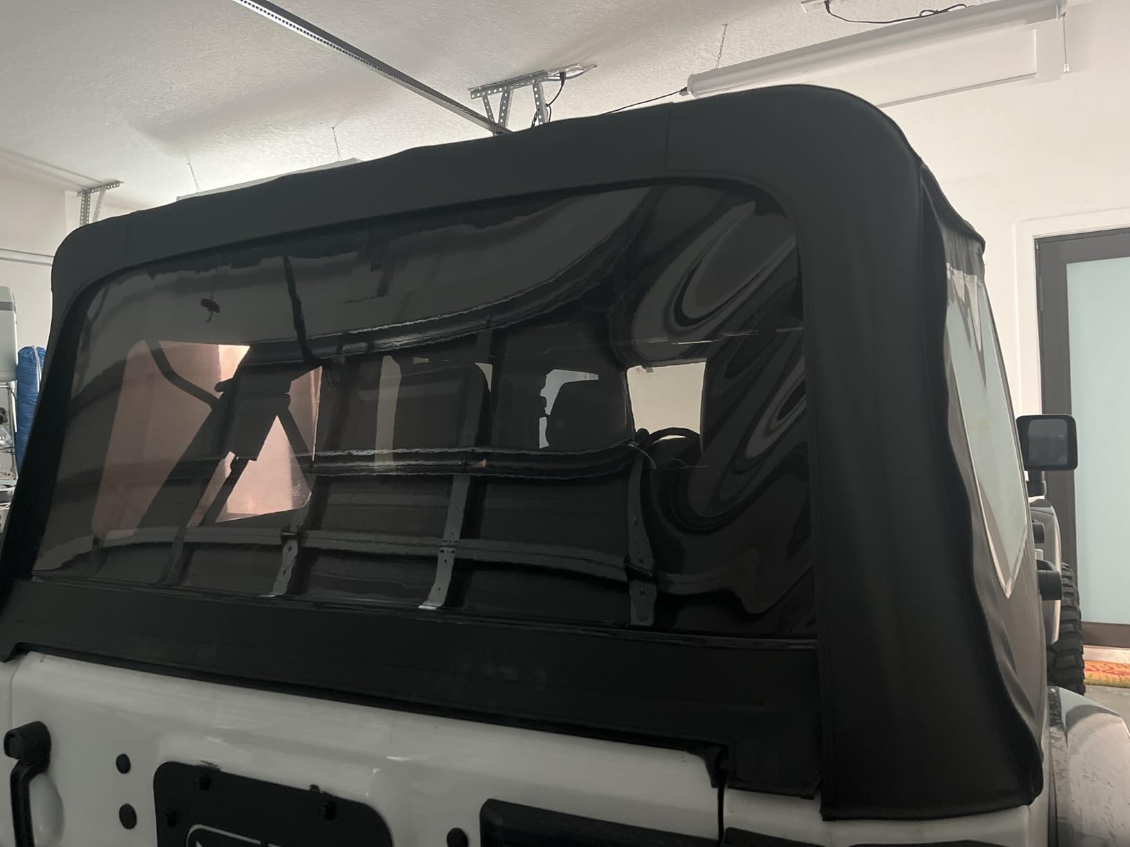 MasterTop Soft Top Rear Replacement Window - Fits Jeep Wrangler JK 2-Door & 4-Door 2011-2018 - Black Diamond - (Compatible Only with Original Factory Soft Tops) customer photo 1