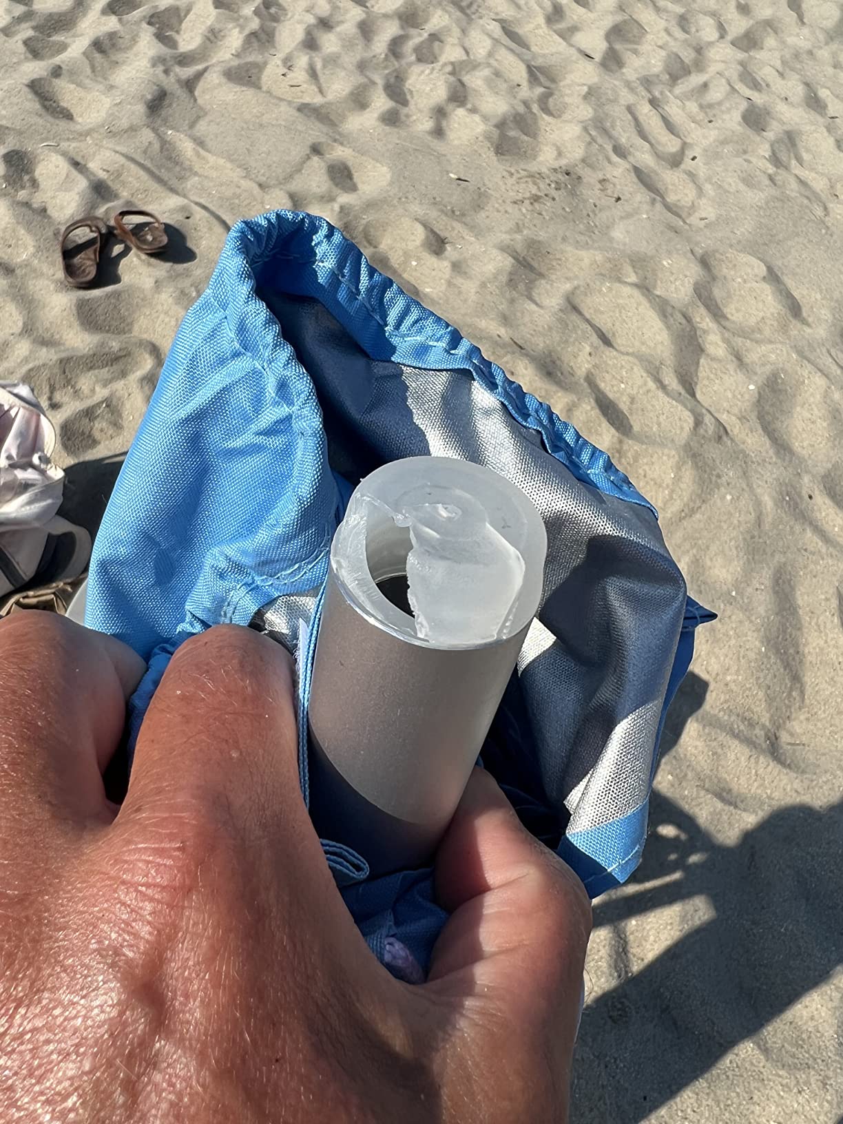 Tommy Bahama 7 ft Fiberglass Beach Umbrella for Sand with Integrated Anchor customer photo 2