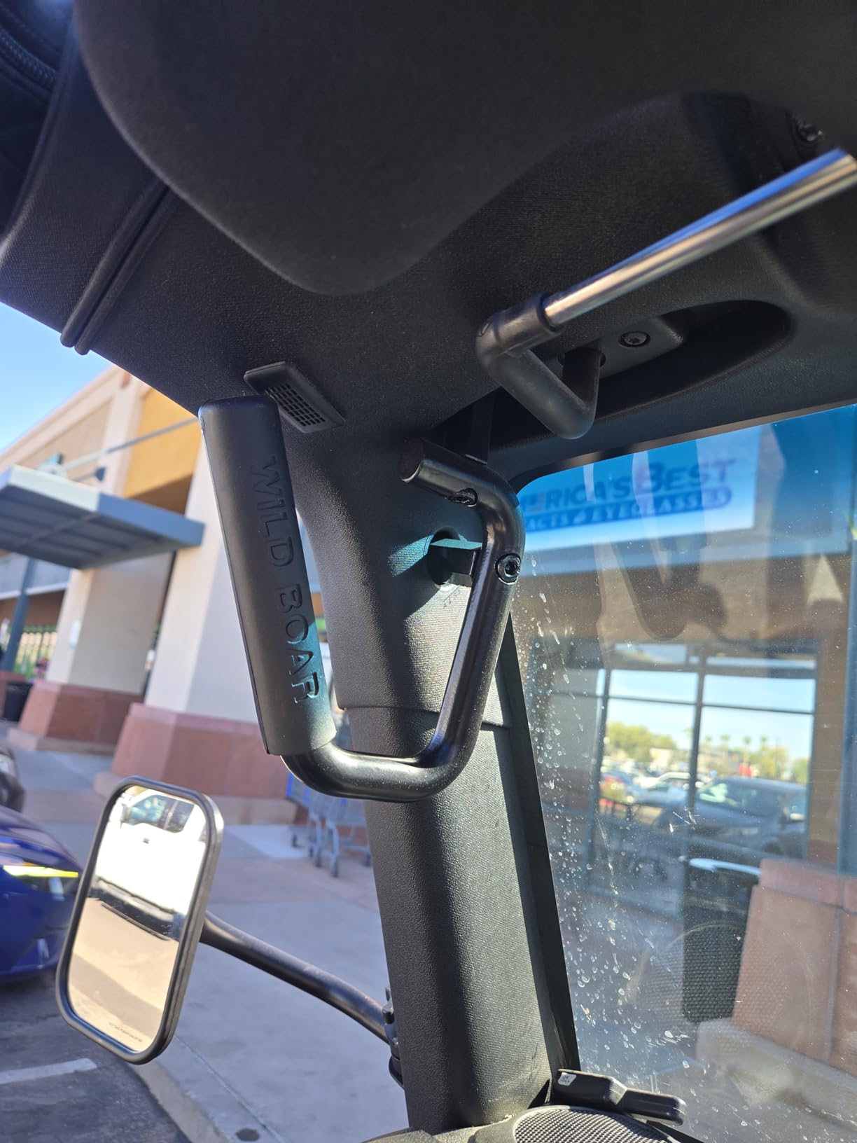Pack of 2 Front Grab Bar Grab Handles Black Textured Compatible with 2007-2017 Jeep Wrangler JK JKU Car customer photo 1