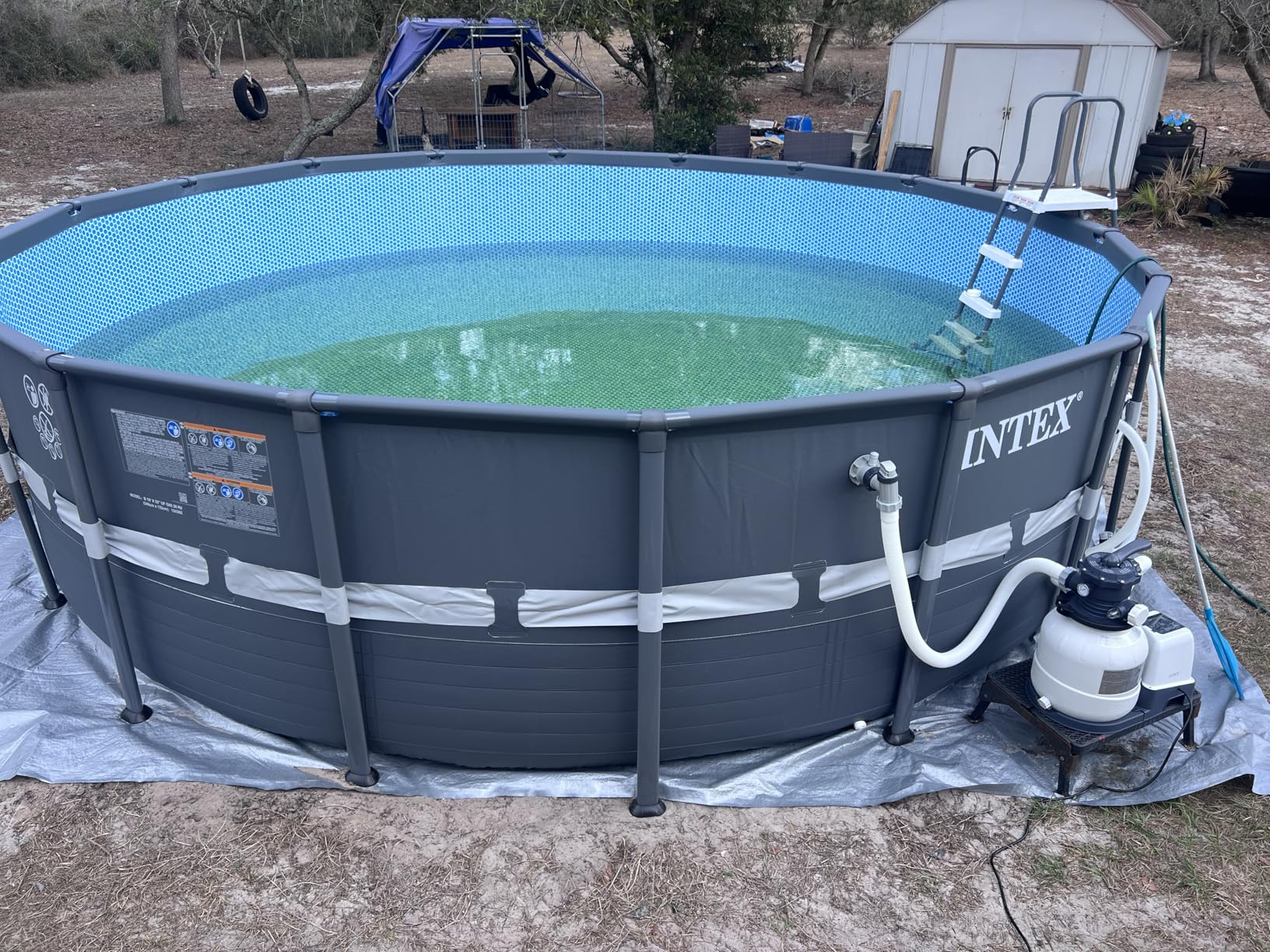 INTEX 26329EH Ultra XTR 18ft x 52in Above Ground Swimming Pool Set with Sand Filter Pump and Cleaning Maintenance Kit customer photo 2