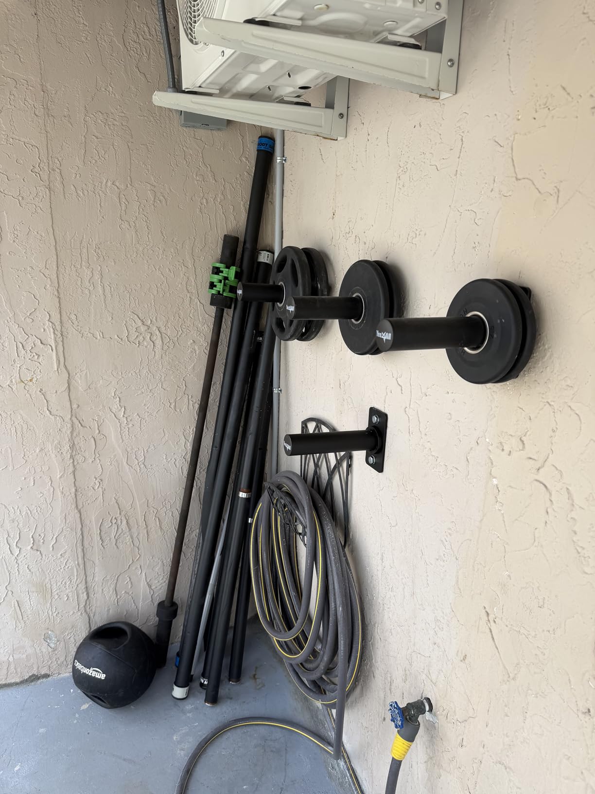 Yes4All Wall Mounted Weight Plate Holder - Fit 2inch Olympic Weight Plates, Protective Rubber Pad customer photo 1