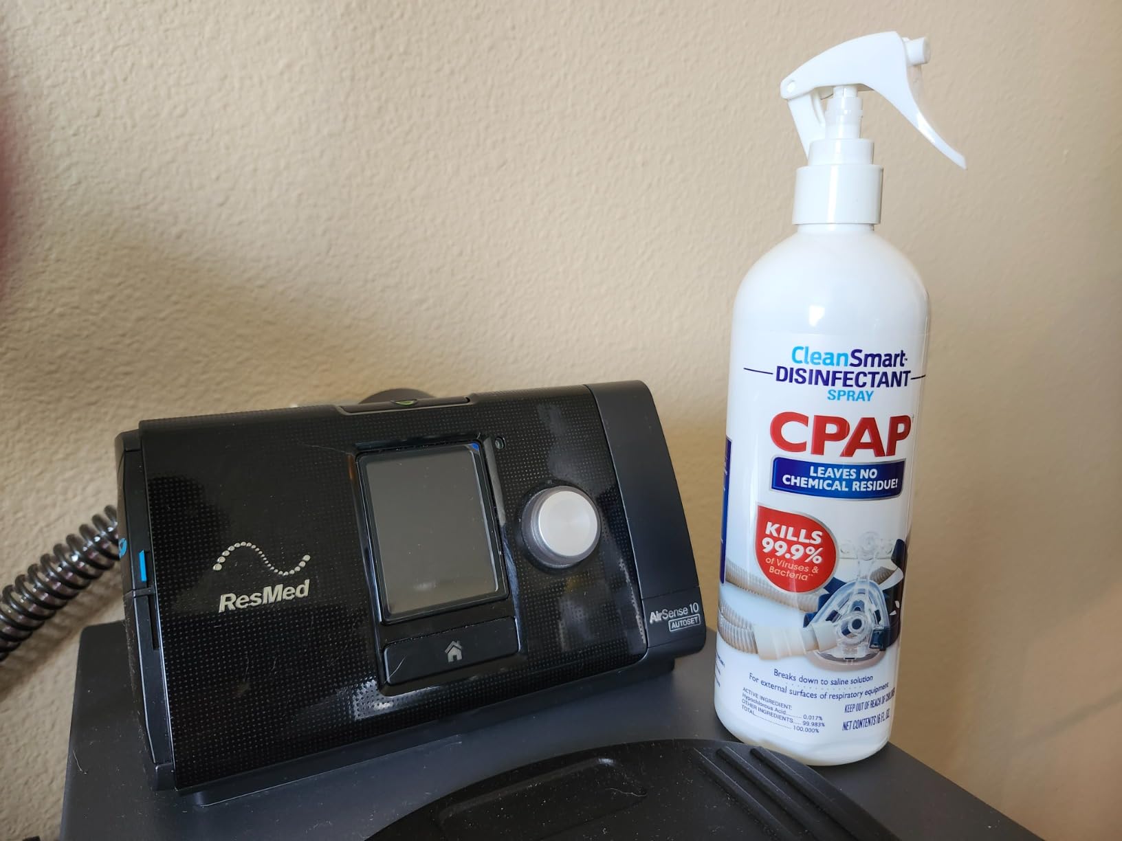 CleanSmart CPAP Disinfectant Spray, Kills 99.9% of Bacteria and Viruses on CPAP Equipment, No Residue, 16 oz (Pack of 2) customer photo 2