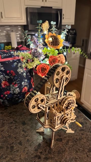 ROKR 3D Wooden Puzzles Vitascope for Adults - Model Building Kits Mechanical Construction for Adults to Build, Educational Brain Teaser DIY Crafts Kits, Halloween Collection Gifts for Men (Vitascope) customer photo 1