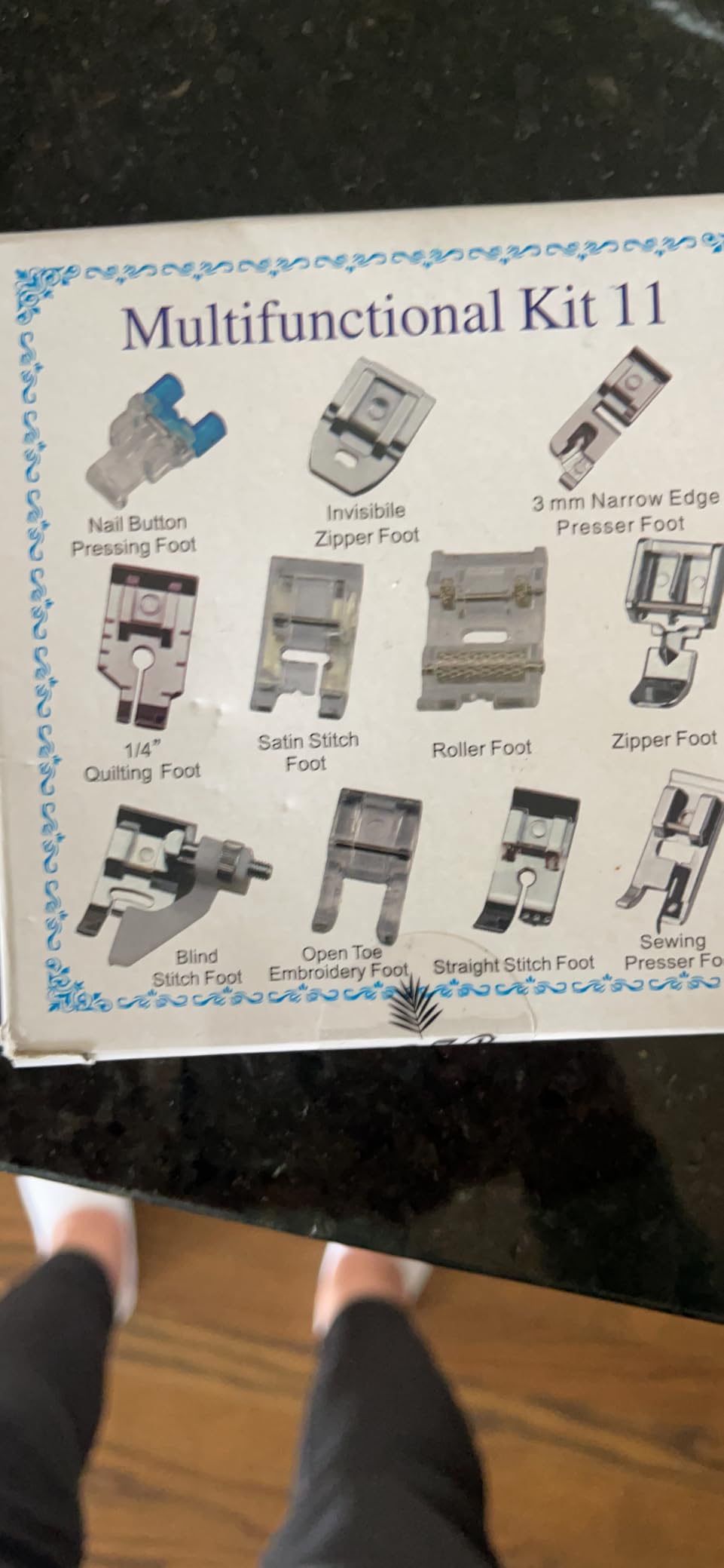 11Pcs Presser Feet, Sewing Machine Kit Household DIY Spare Parts Accessories for Sewing Machine Brother Singer Janome Toyota customer photo 1