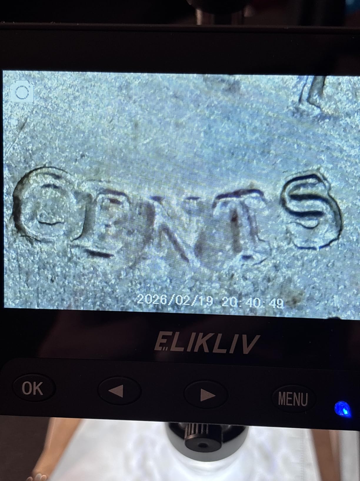 Elikliv Microscope, LCD Digital Coin Microscope 1000x, Coin Magnifier with 8 Adjustable LED Lights, PC View Compatible with Windows/MacBook, EDM4, 4.3-Inch customer photo 2