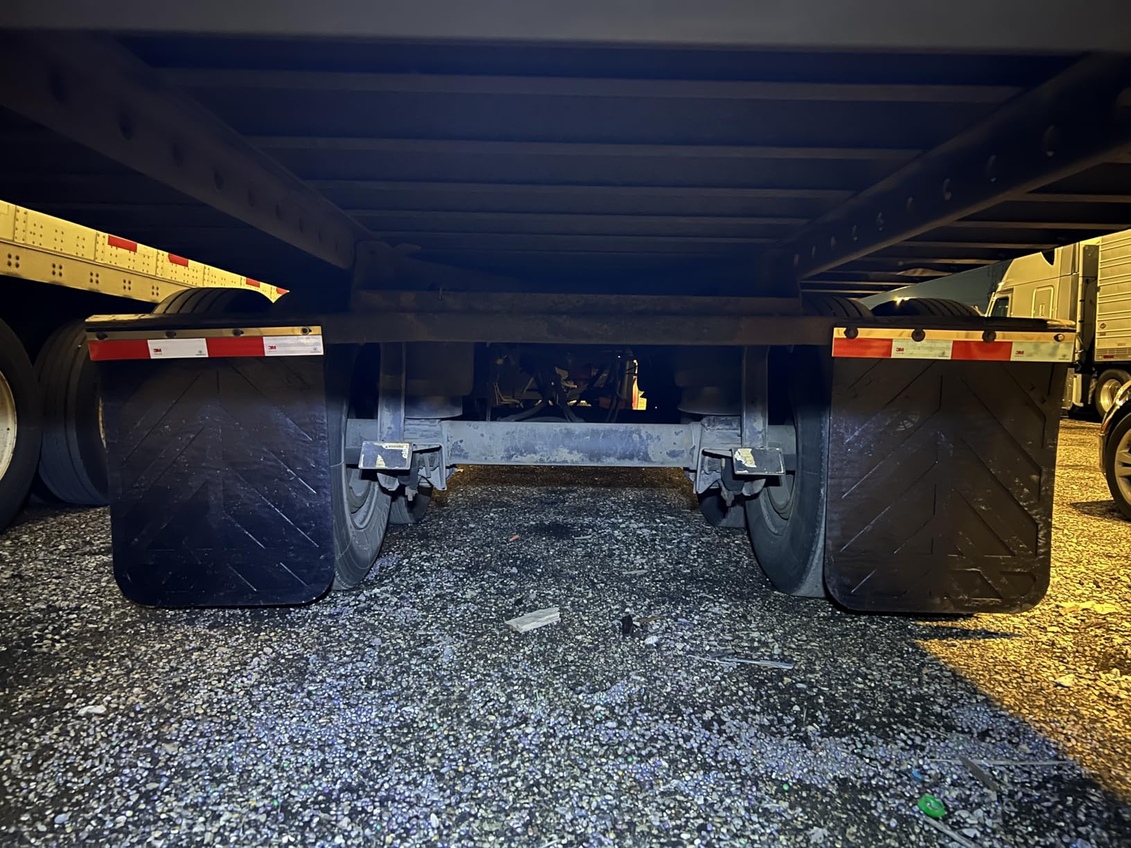 Denco Black Chevron Semi Truck and Trailer Mud Flaps, Heavy-Duty Rubber, 24