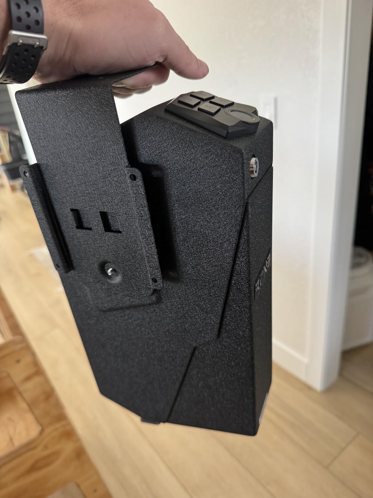 RPNB Mounted Gun Safe, California DOJ Certified Handgun Safe, Auto Open Lid Smart Pistol Safe with Biometric Fingerprint or Keypad Lock customer photo 2