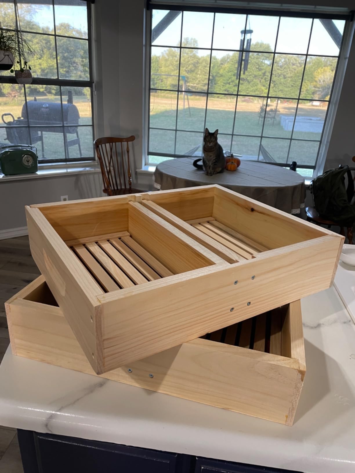 Stoney Acres Beekeeping Top Feeder, with Floats, for 10 Frame Beehive, Assembled Pine Wood, Amish Made customer photo 1