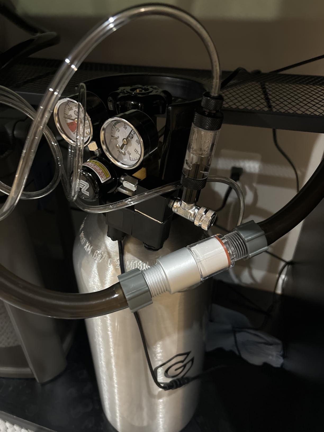 FZONE Aquarium Co2 Regulator DC Solenoid with Bubble Counter and Check Valve Plant Grow DIY CO2 System CGA320 Side Open Cylinder customer photo 1