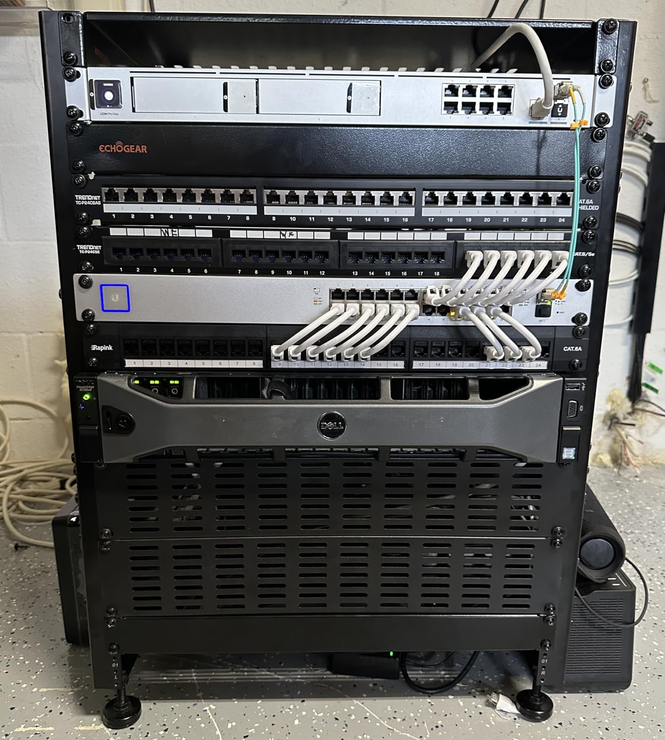 TRENDnet 8-Port Cat6A Shielded Patch Panel, Wall Mount Ready, 10G Ready, Cat5e,Cat6,Cat6A Compatible, Metal Housing, Color-Coded Labeling for T568A & T568B Wiring, Cable Management, Black, TC-P08C6AS customer photo 1